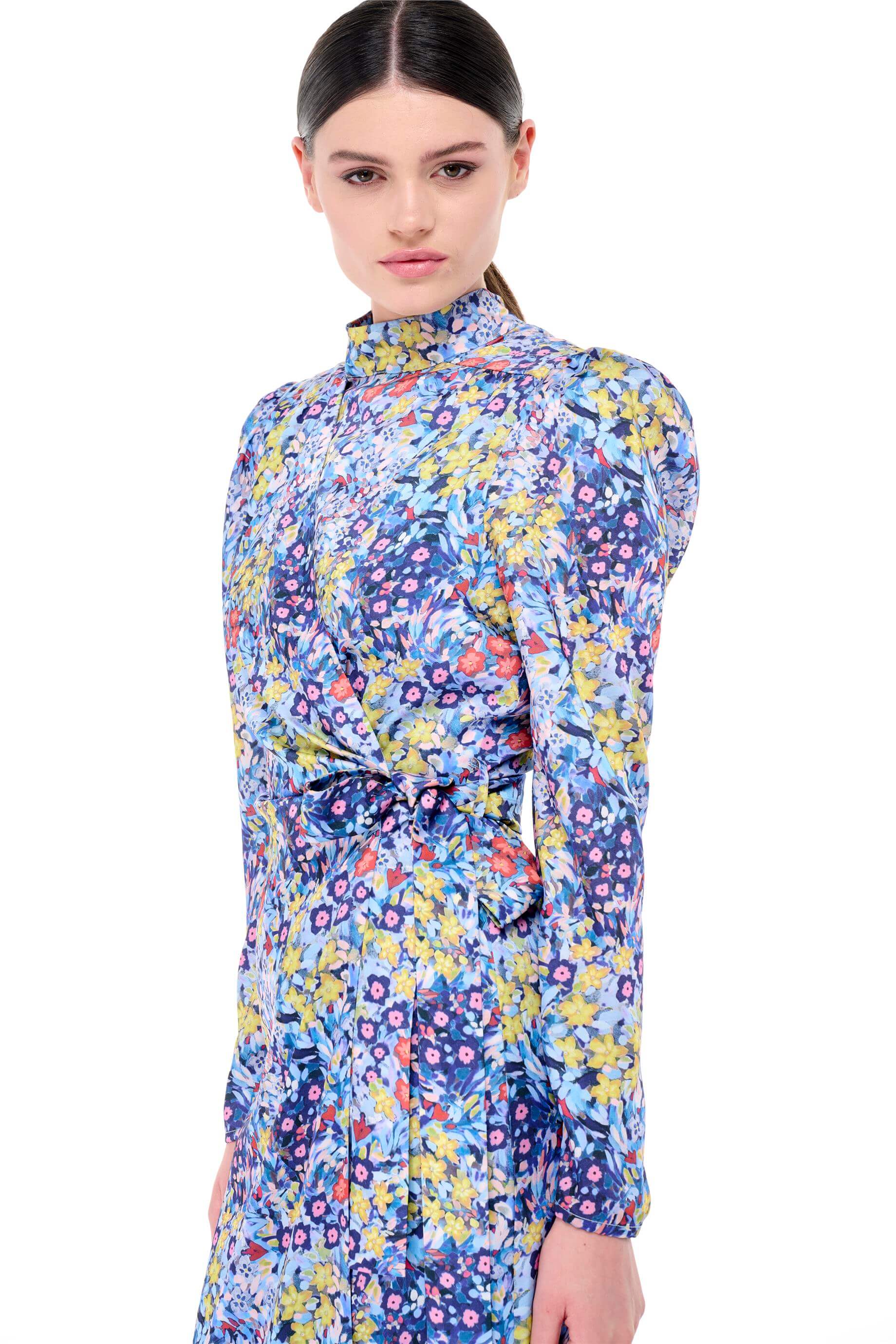 Miha-Önü Kruvaze Kapamalı Uzun Uzun Elbi̇se-Elbise-8-Milagron.com