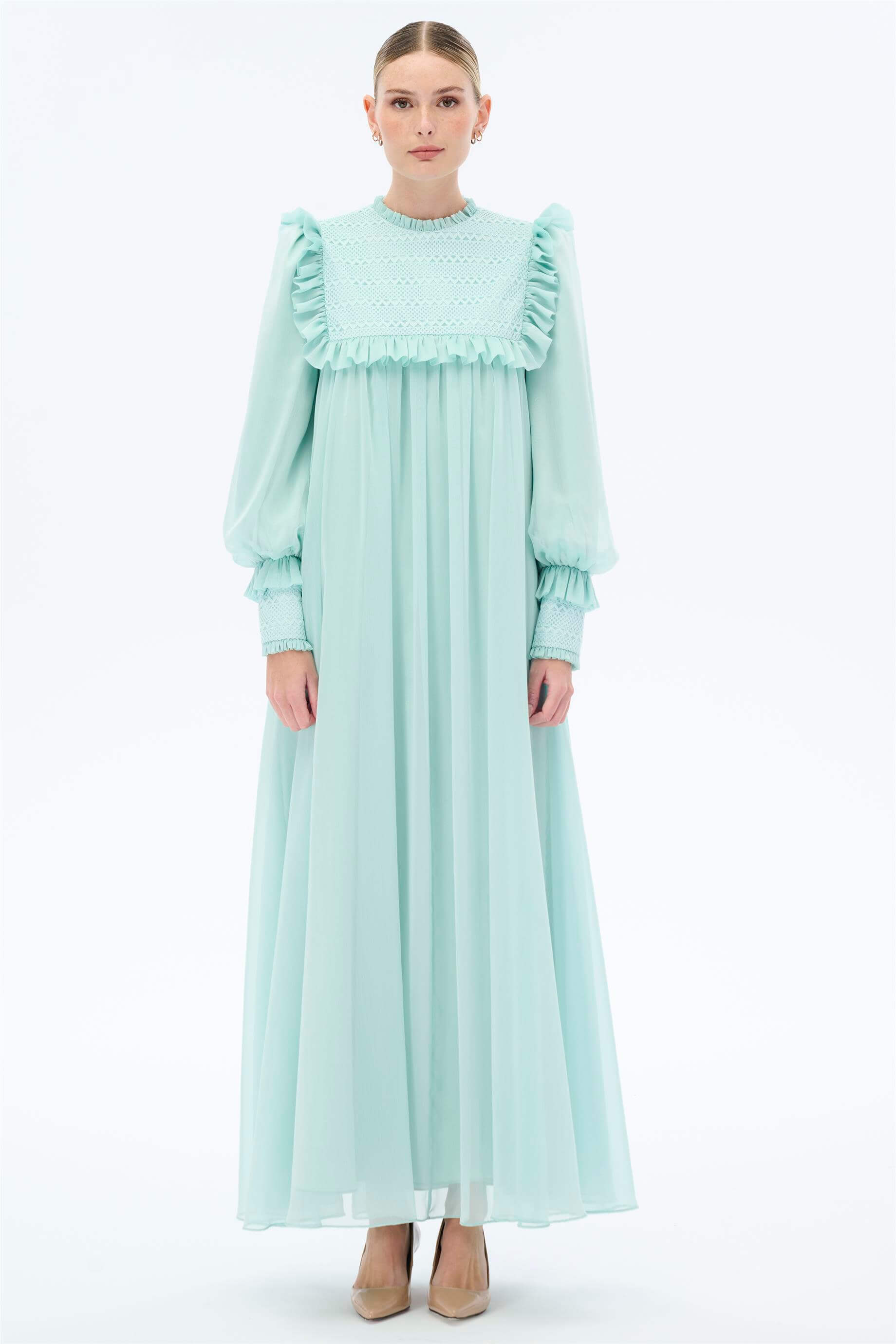 Miha-Örme Dantelli̇ Elbi̇se-Elbise-5-Milagron.com