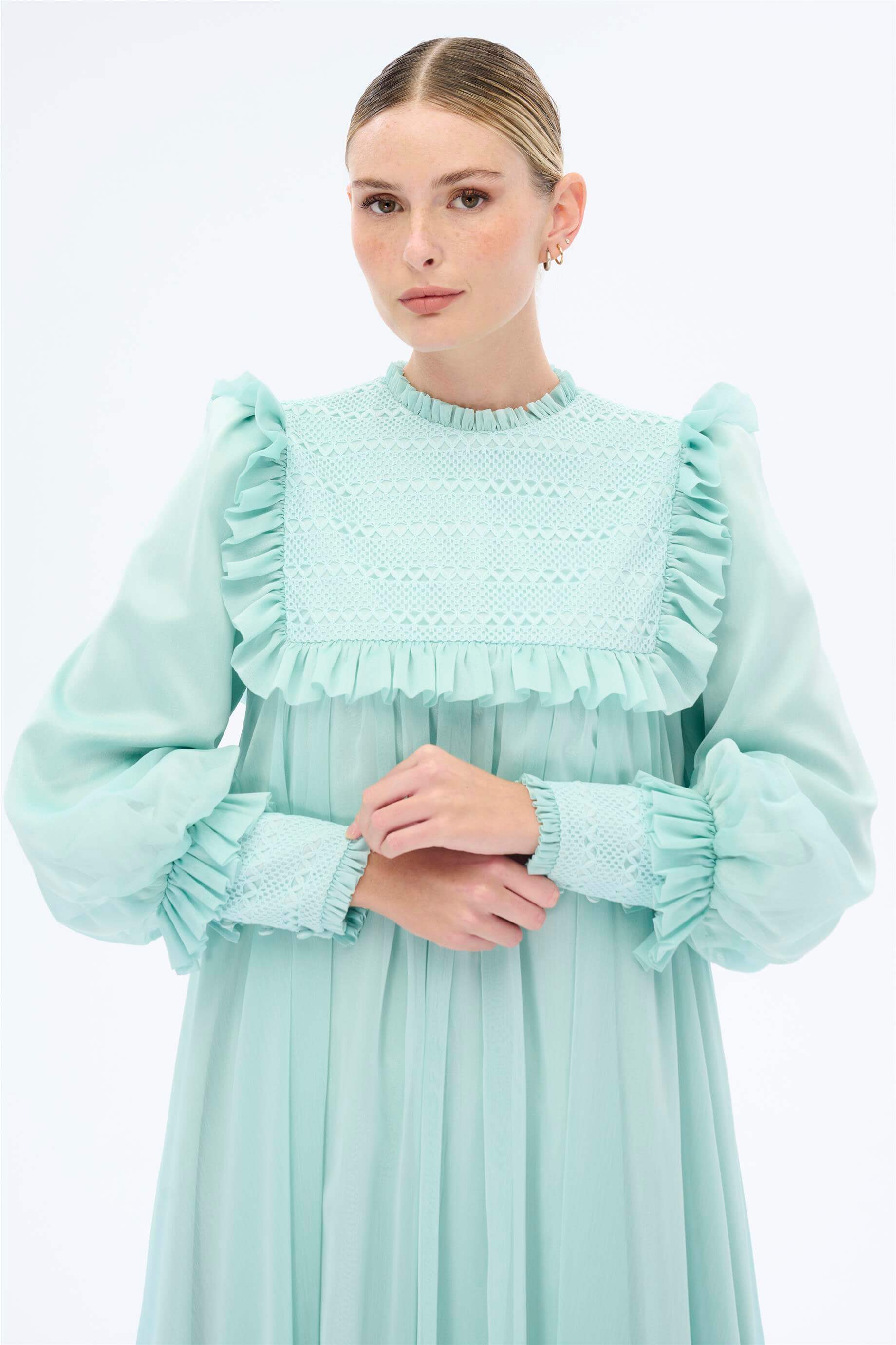 Miha-Örme Dantelli̇ Elbi̇se-Elbise-8-Milagron.com