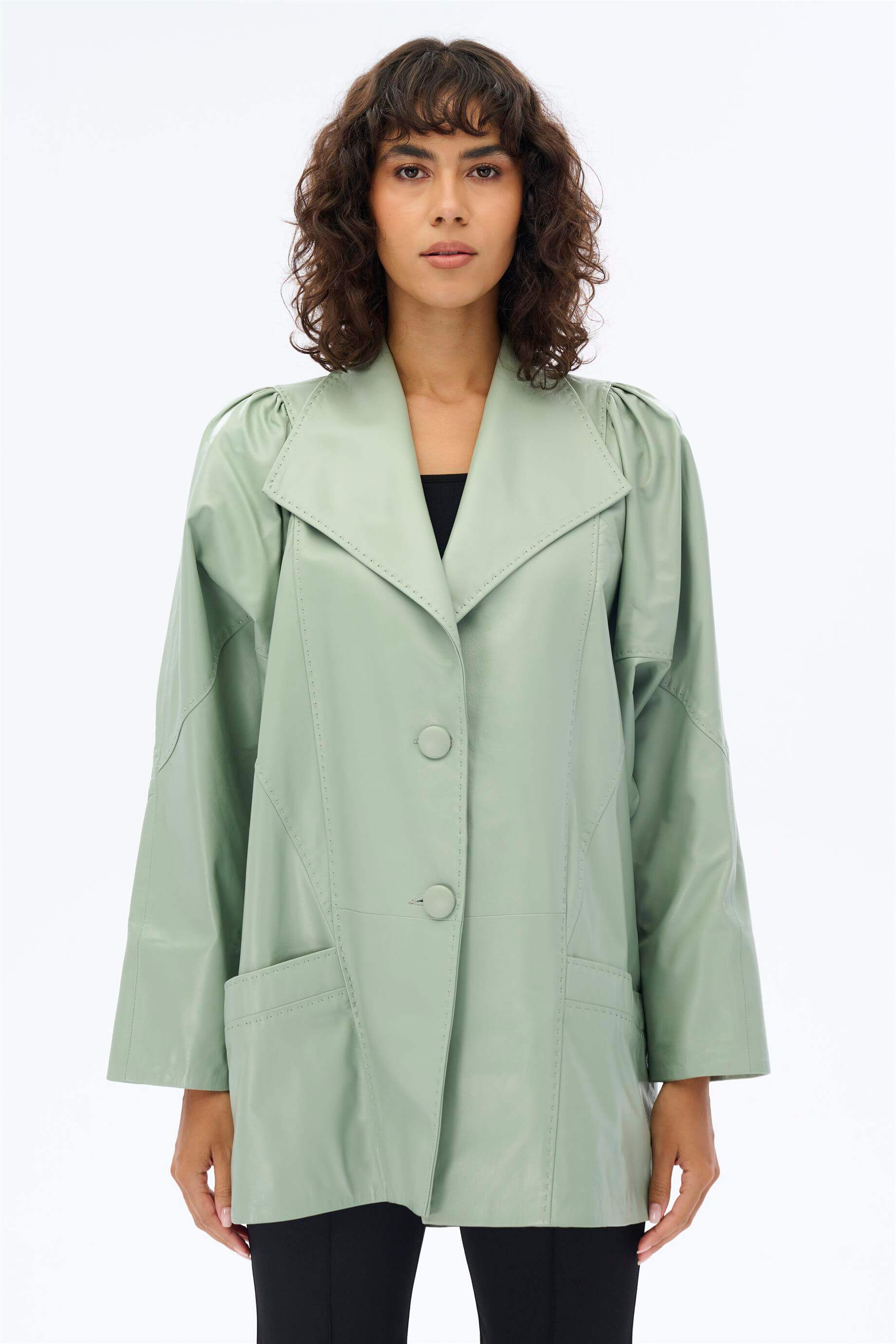 Miha-Oversi̇ze Deri̇ Ceket-Deri Mont-13-Milagron.com