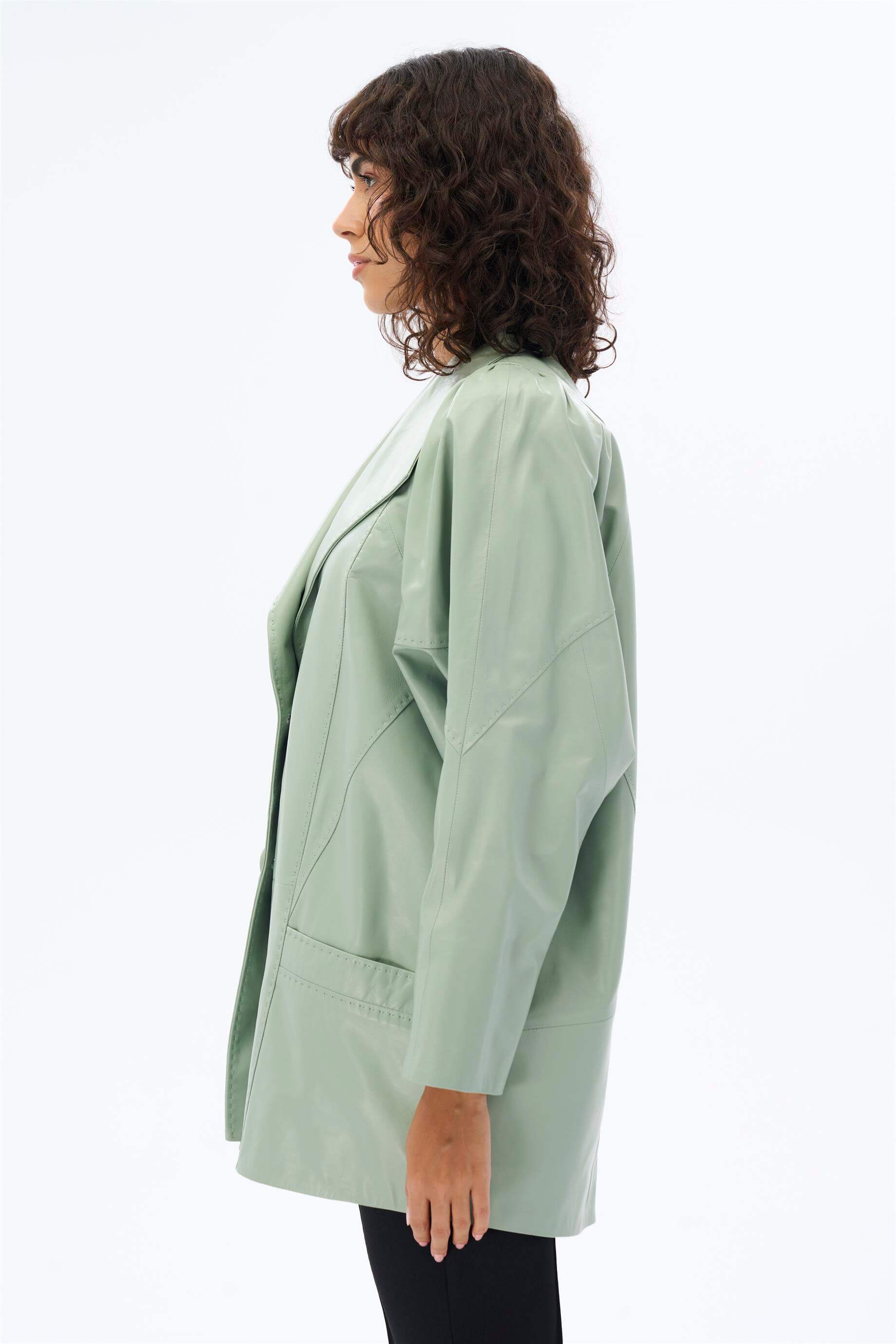 Miha-Oversi̇ze Deri̇ Ceket-Deri Mont-15-Milagron.com