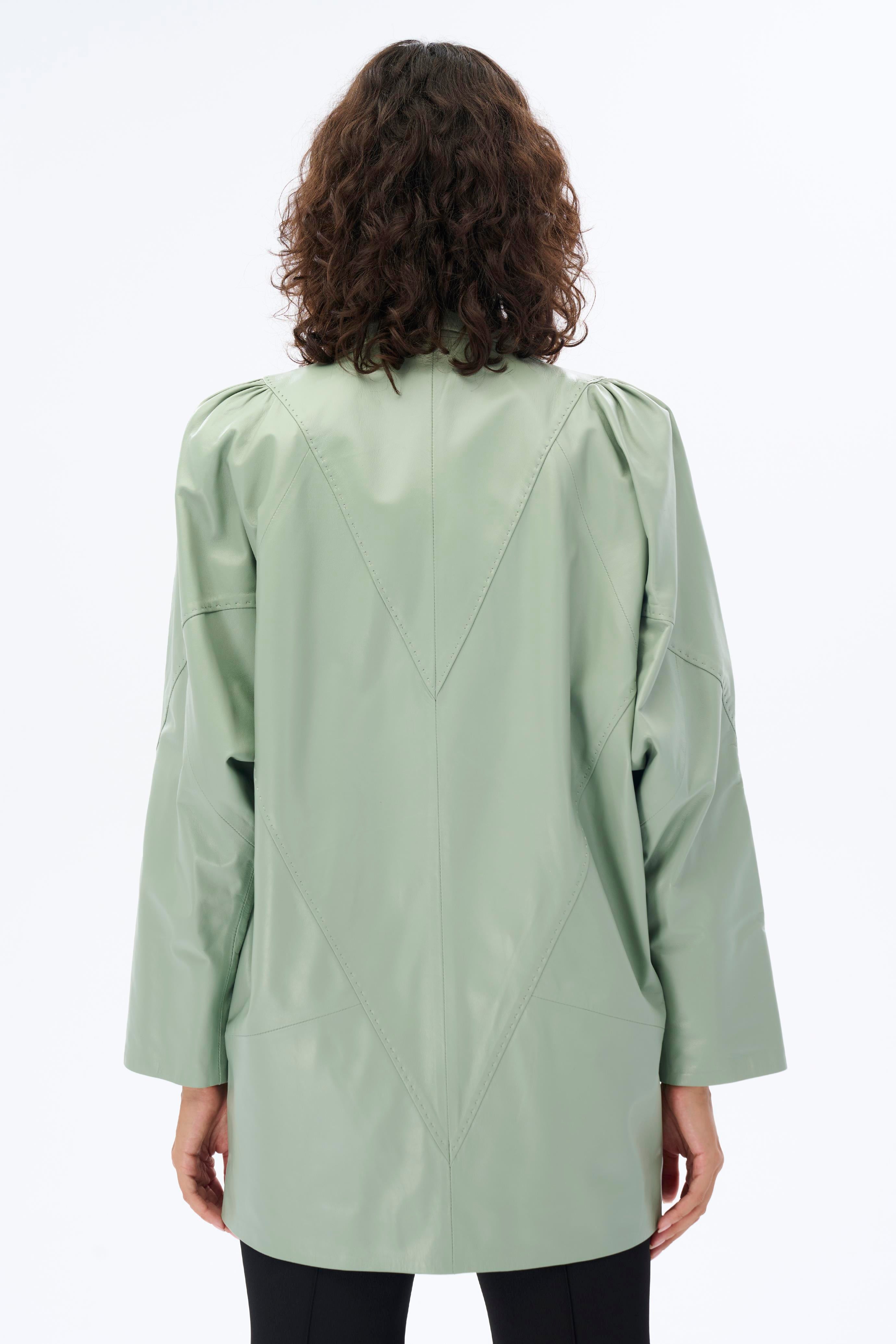 Miha-Oversi̇ze Deri̇ Ceket-Deri Mont-16-Milagron.com