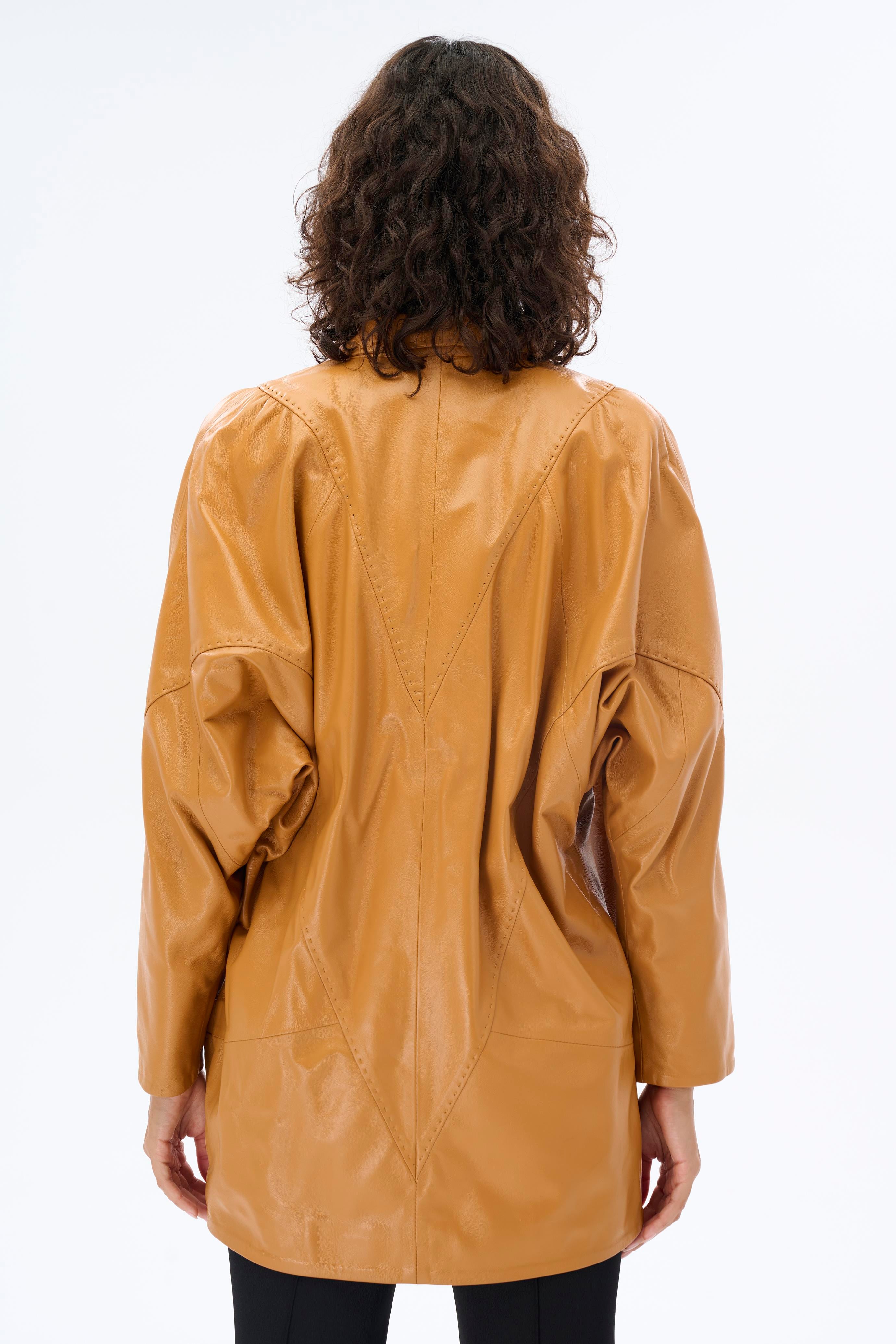 Miha-Oversi̇ze Deri̇ Ceket-Deri Mont-4-Milagron.com