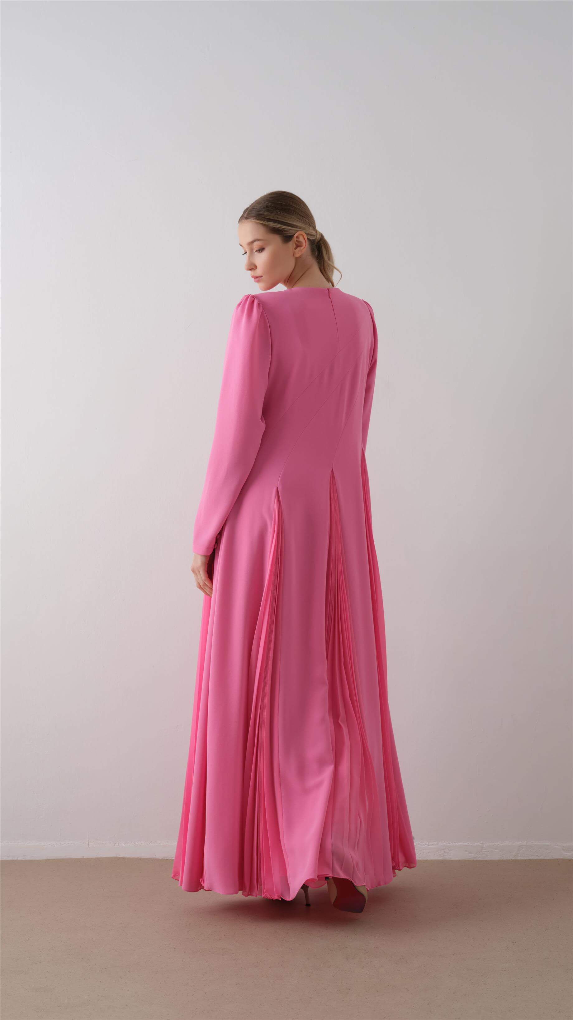 Miha-Parça Pi̇Li̇Seli̇ Krep Şi̇Fon Elbi̇Se Pembe-3-Milagron.com