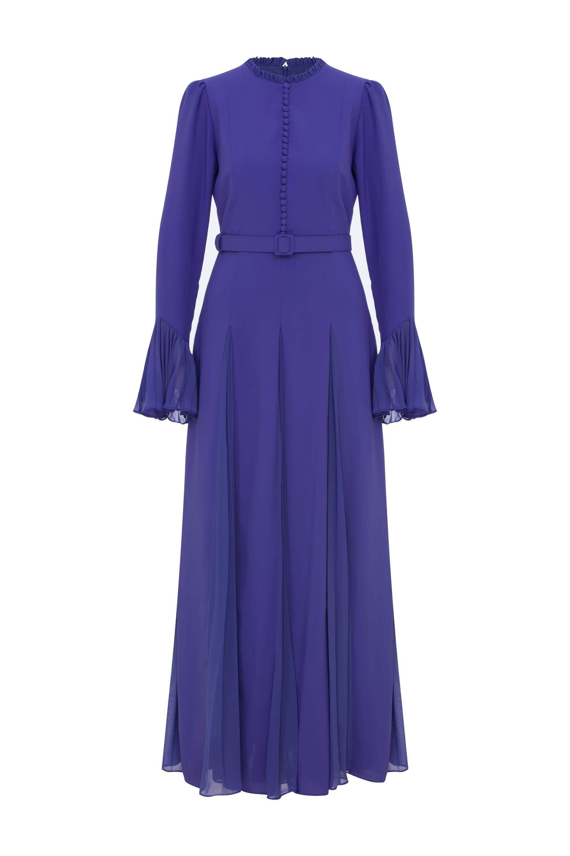 Miha-Parçalı Pi̇li̇seli̇ Elbi̇se-Elbise-1-Milagron.com