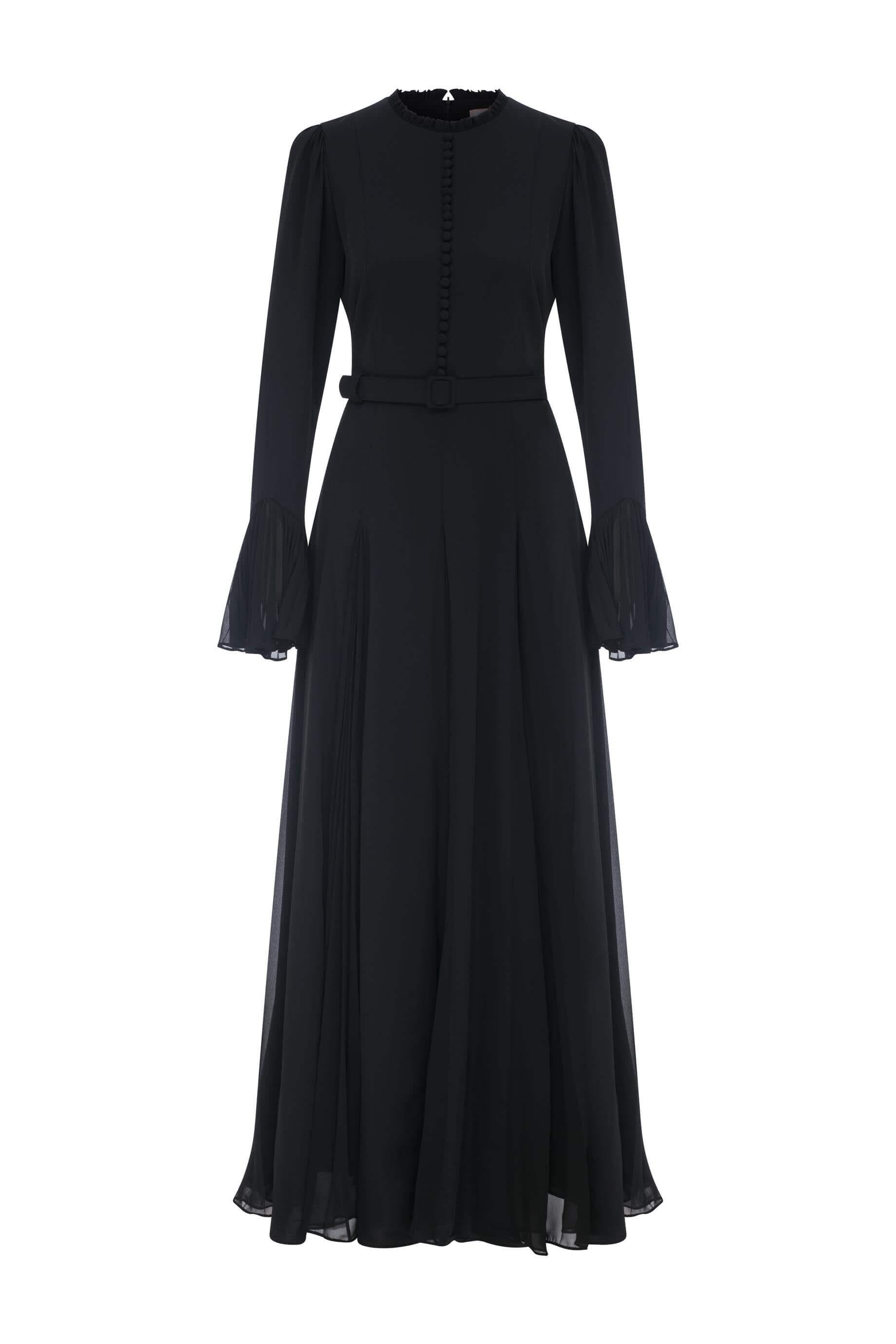 Miha-Parçalı Pi̇li̇seli̇ Elbi̇se-Elbise-3-Milagron.com