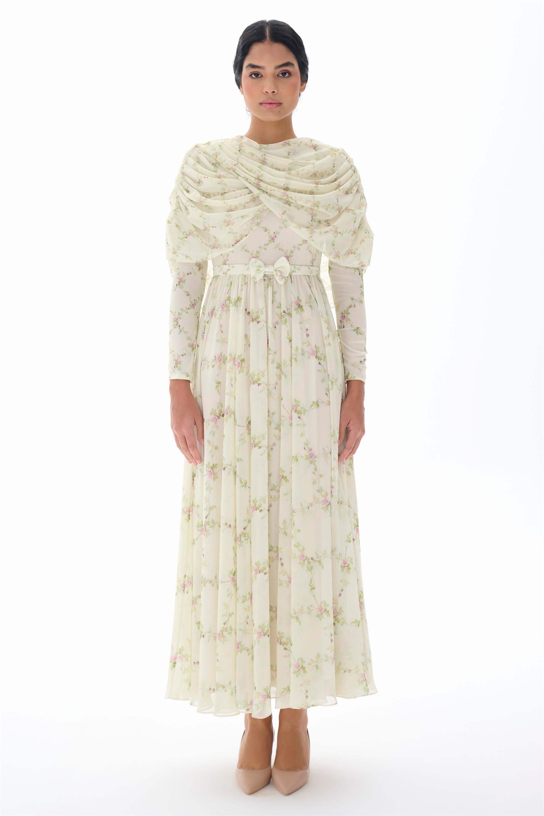 Miha-Peleri̇n Detaylı Uzun Elbi̇se-Elbise-1-Milagron.com