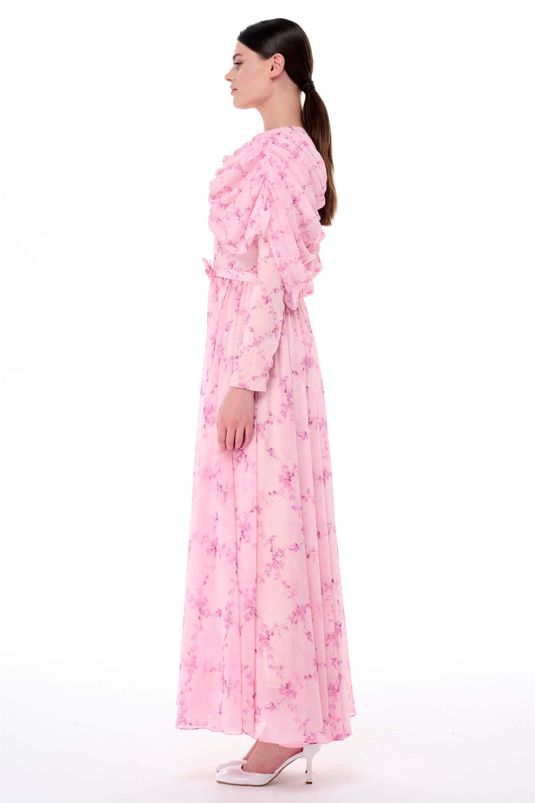 Miha-Peleri̇n Detaylı Uzun Elbi̇se-Elbise-10-Milagron.com