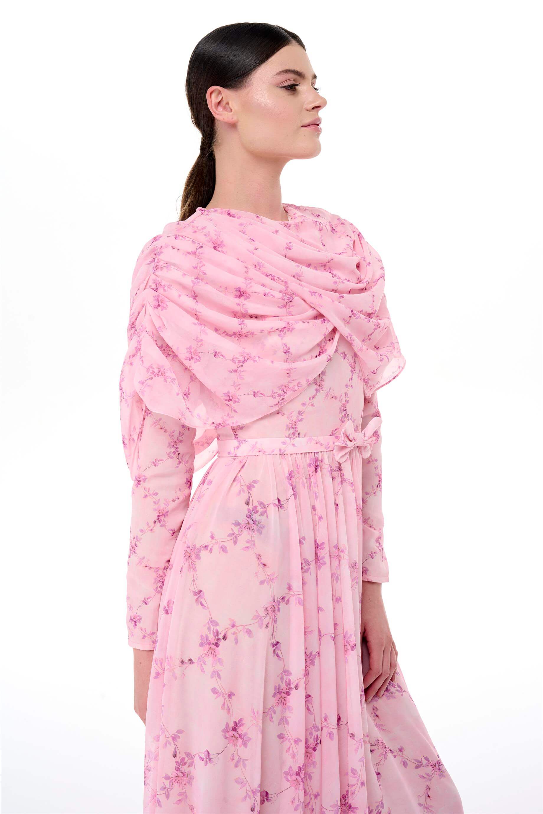 Miha-Peleri̇n Detaylı Uzun Elbi̇se-Elbise-12-Milagron.com