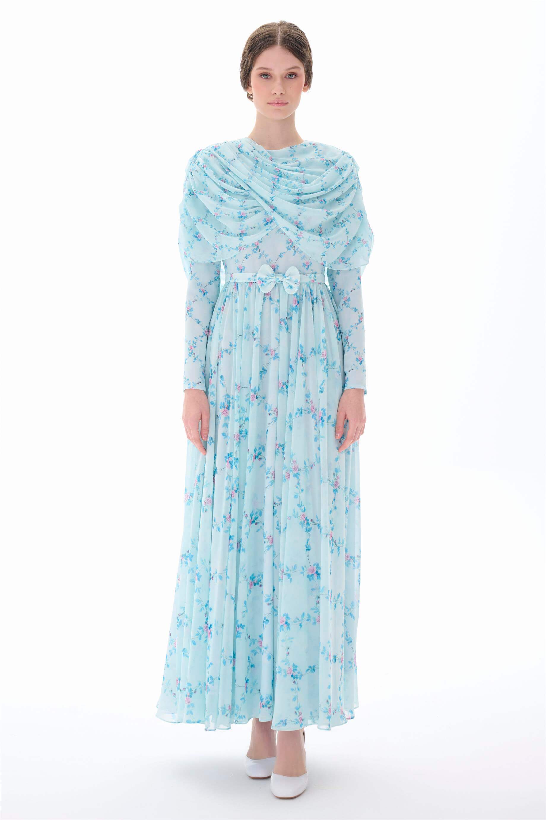 Miha-Peleri̇n Detaylı Uzun Elbi̇se-Elbise-5-Milagron.com