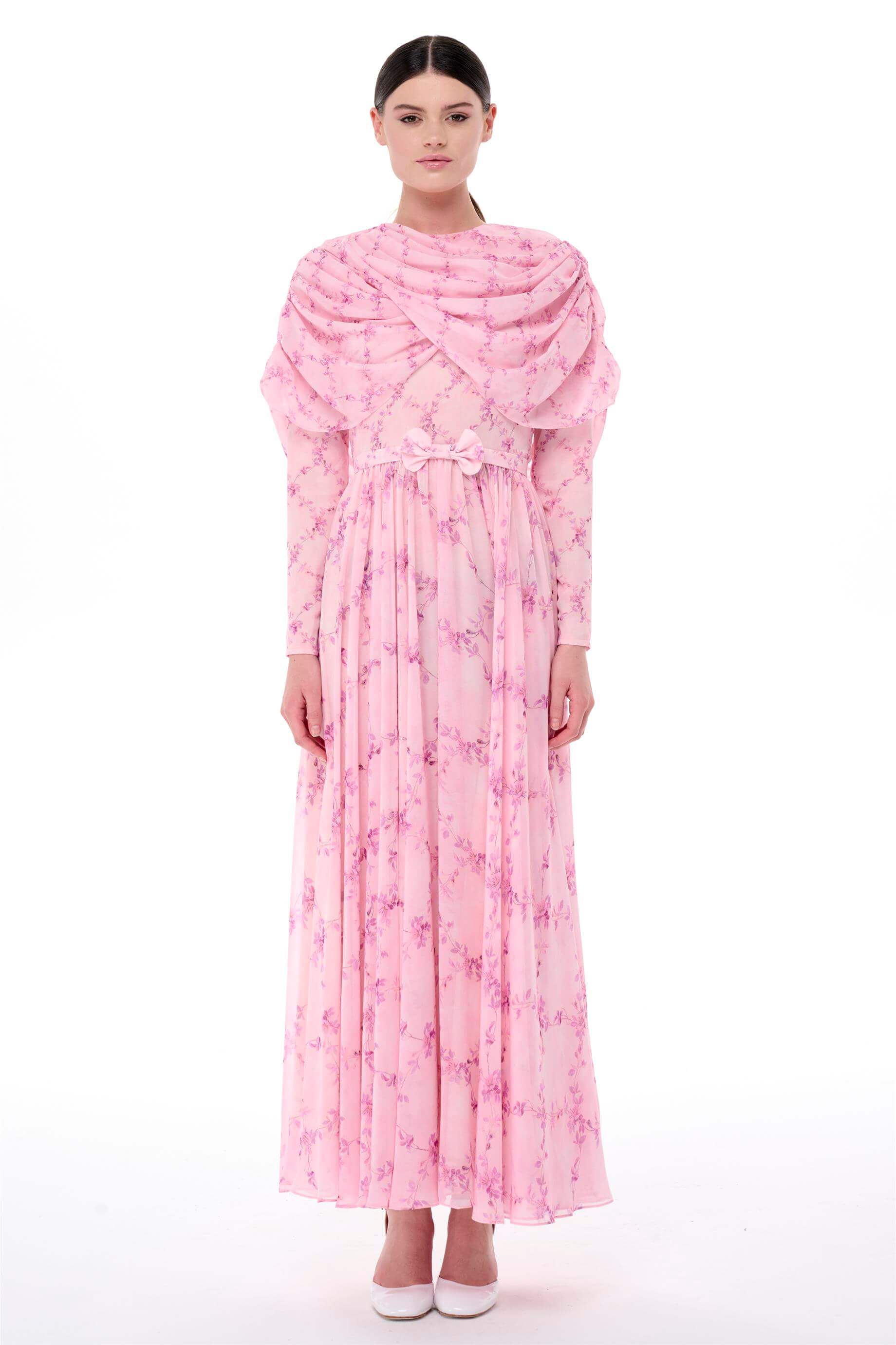 Miha-Peleri̇n Detaylı Uzun Elbi̇se-Elbise-9-Milagron.com