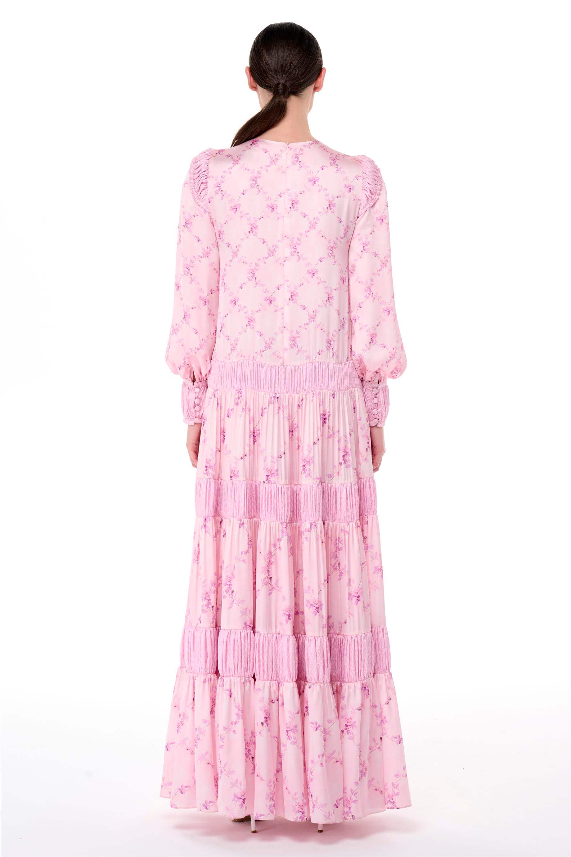 Miha-Satenli̇ Büzgü Şeri̇t Detaylı Elbi̇se-Elbise-7-Milagron.com