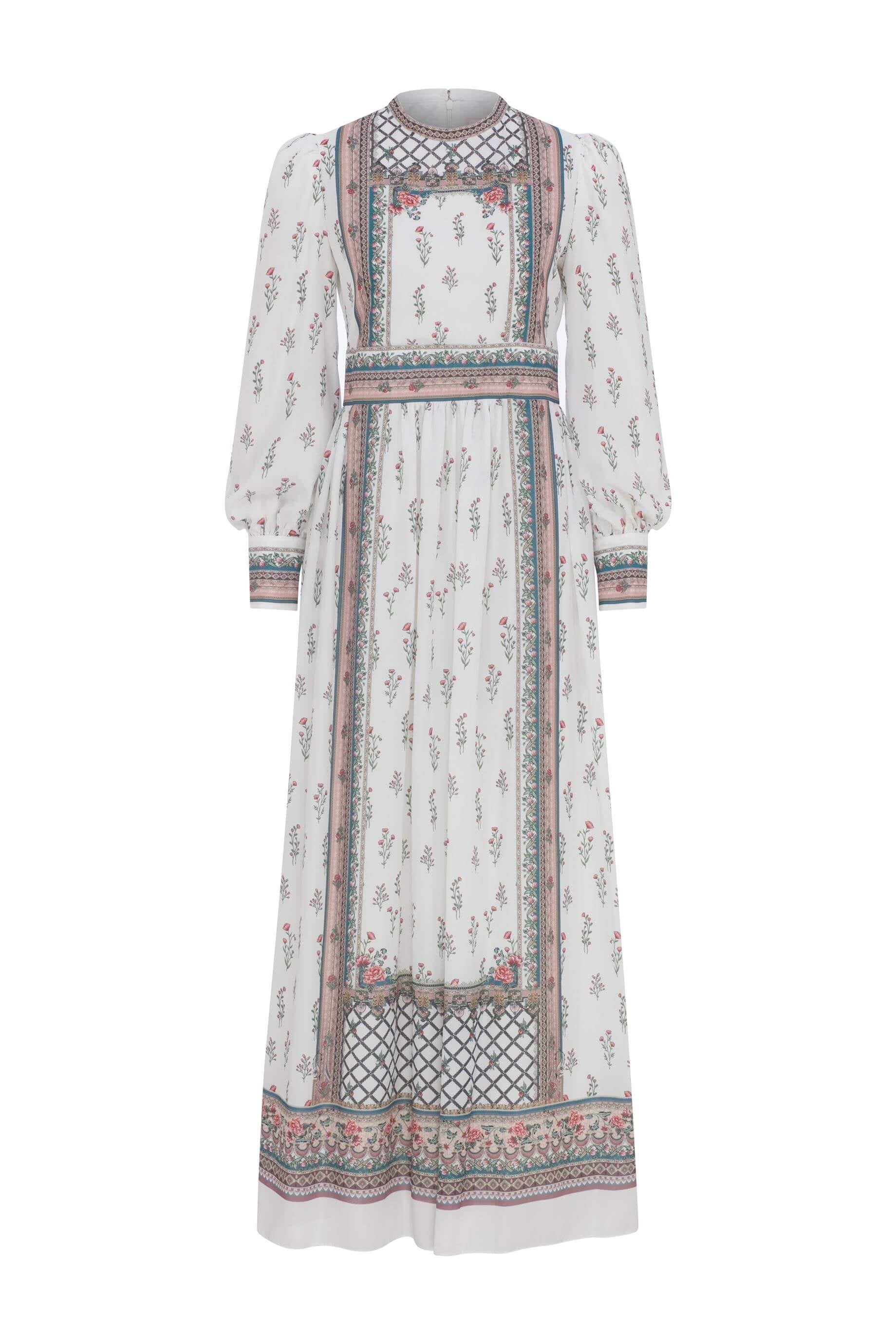 Miha-Şeri̇t Desenli̇ Pano Elbi̇se-Elbise-1-Milagron.com