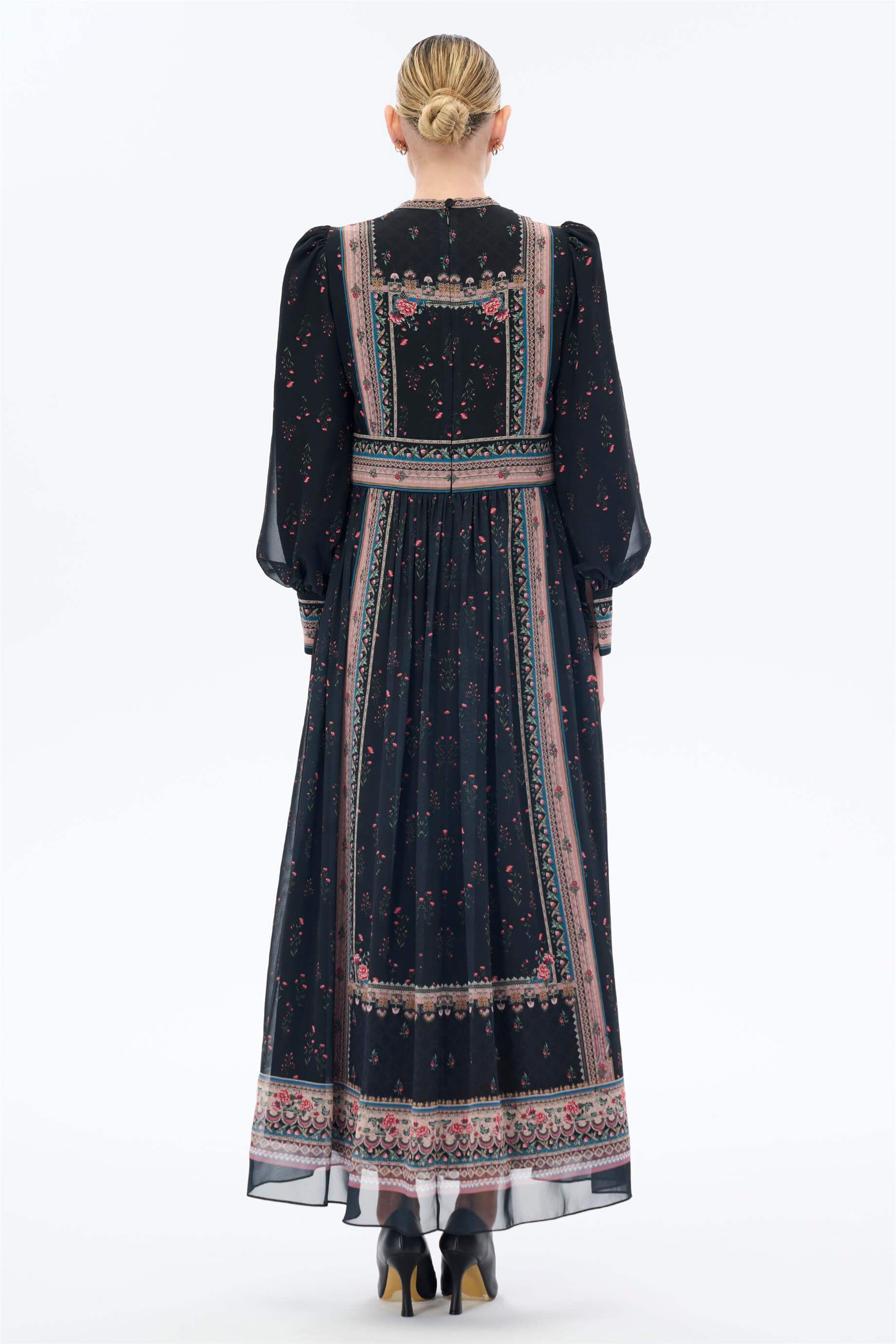 Miha-Şeri̇t Desenli̇ Pano Elbi̇se-Elbise-5-Milagron.com