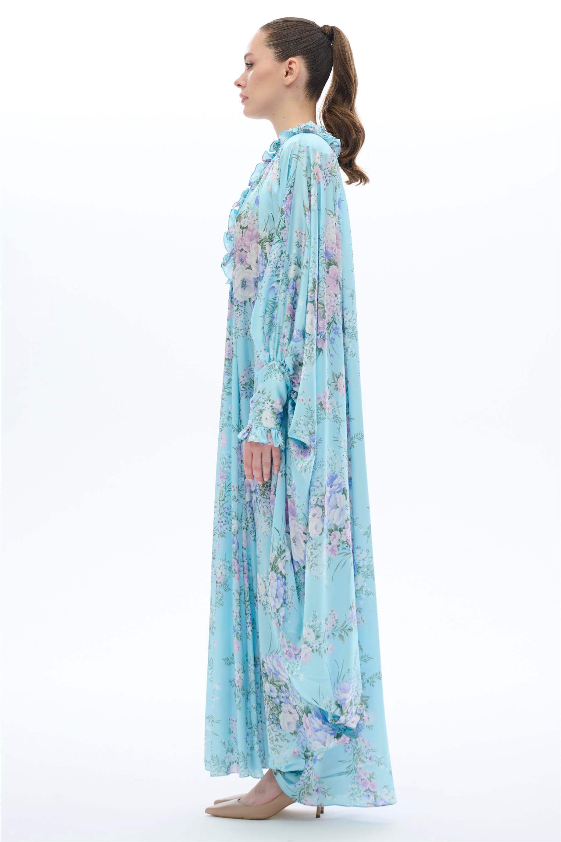 Miha-şeri̇t Garni̇li̇ Kaftan Elbi̇se Mavi-3-Milagron.com