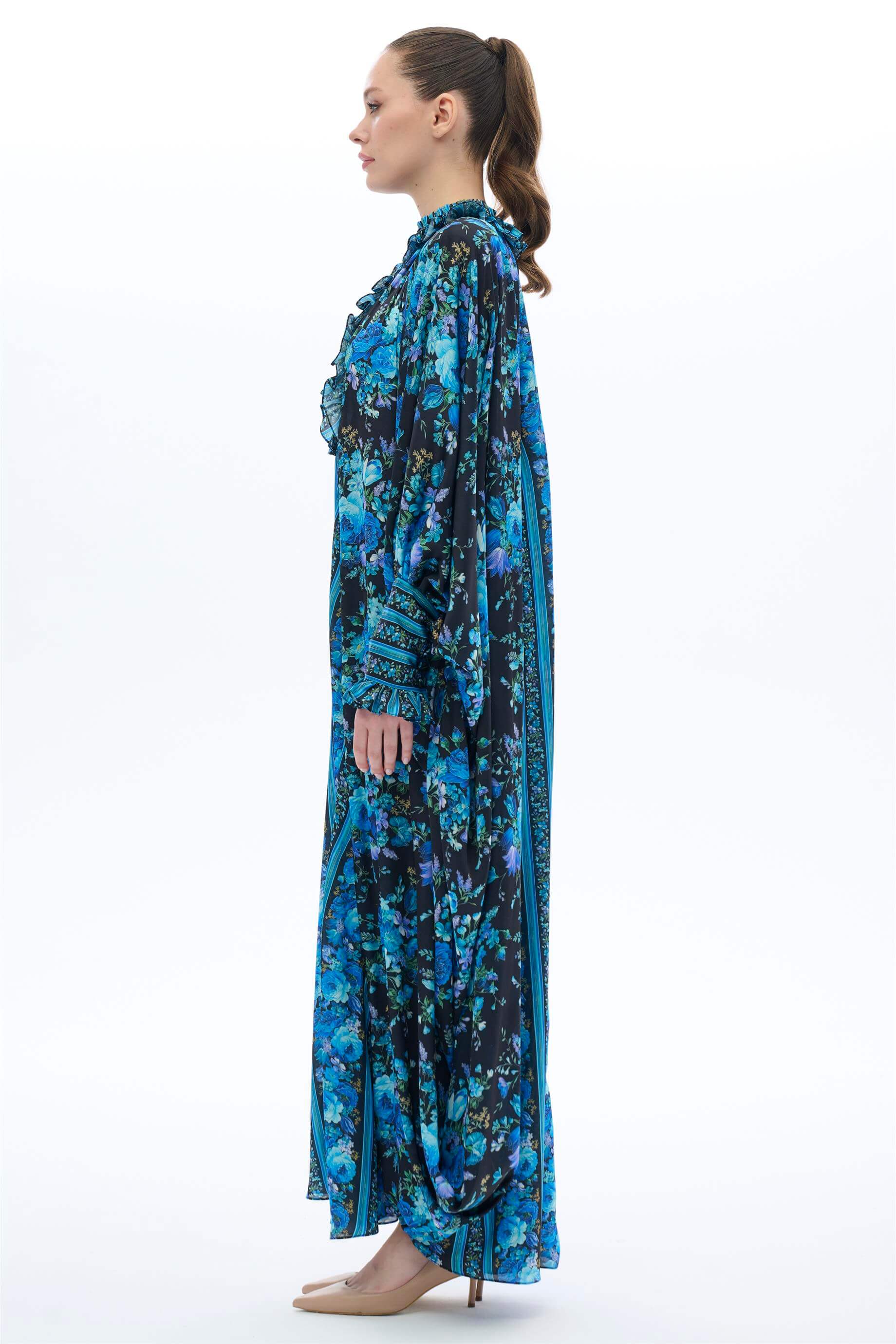 Miha-şeri̇t Garni̇li̇ Kaftan Elbi̇se Mavi-7-Milagron.com