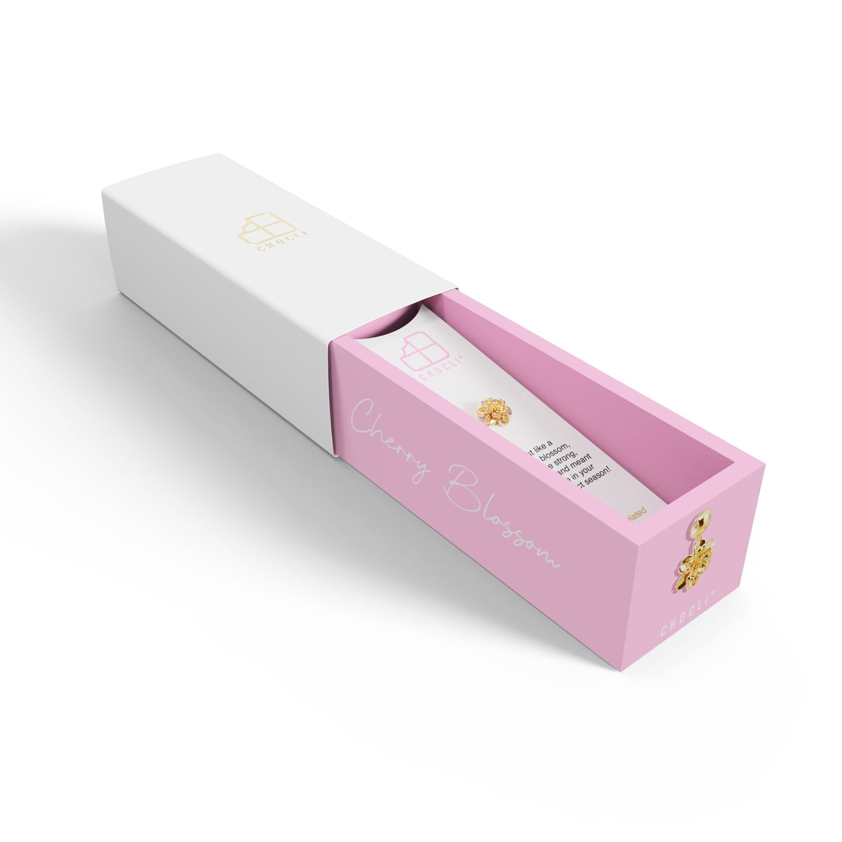 Chocli 18 Ayar Altın Kaplama Charm - Cherry Blossom