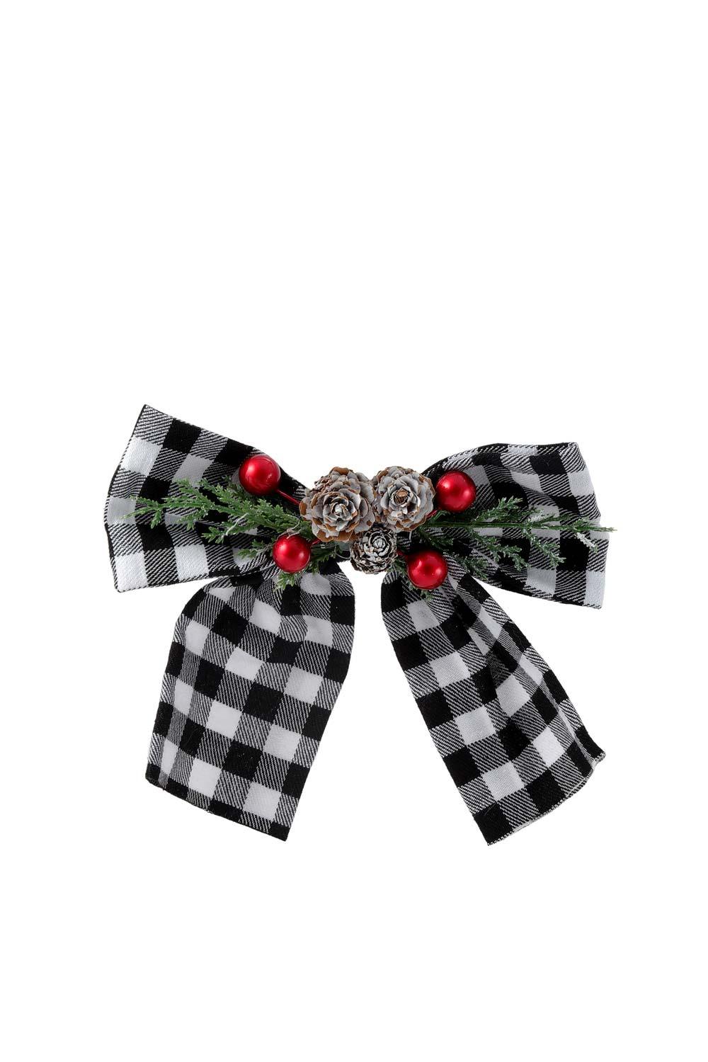 Milagron Home-S&B Ekoseli Fiyonk Süs-Ağaç Aksesuarları-1-Milagron.com