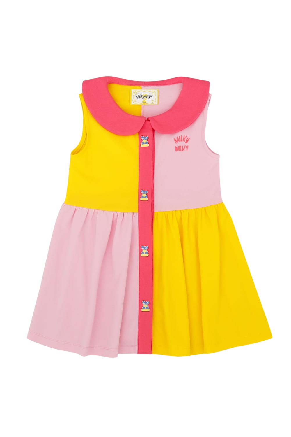 Milky Wilky-Blok Renkli̇ Elbi̇se-Çocuk Elbise & Tulum-1-Milagron.com