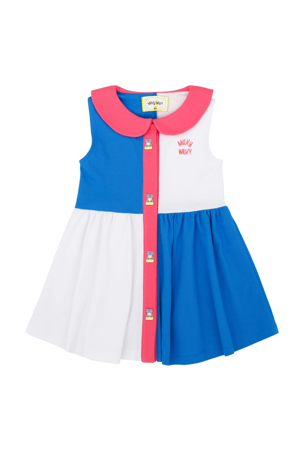 Milky Wilky-Kız Çocuk Blok Renkli̇ Elbi̇se-Çocuk Elbise & Tulum-1-Milagron.com