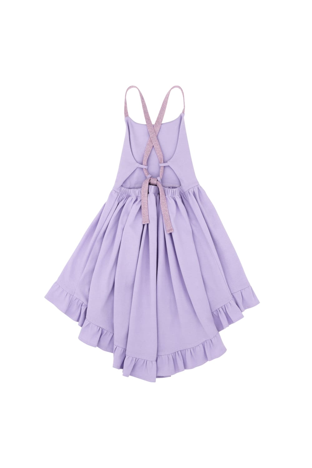 Milky Wilky-Kız Çocuk Simli Askılı Sırt Dekolteli Elbise-Çocuk Elbise & Tulum-3-Milagron.com