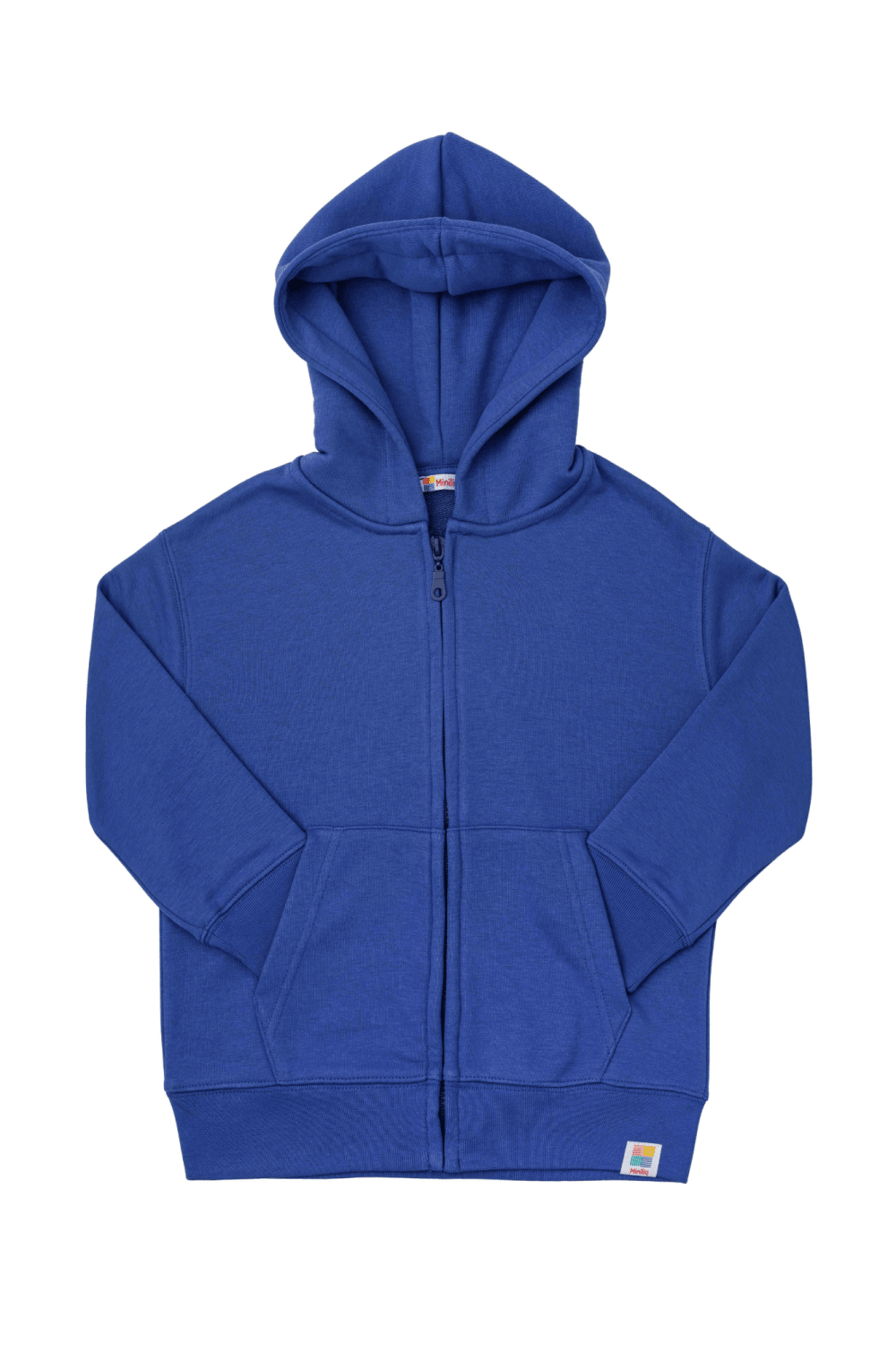 Miniliq-Lapis Blue Fermuarlı Kapüşonlu Eşofman Üstü-Sweatshirts & Hoodies-1-Milagron.com