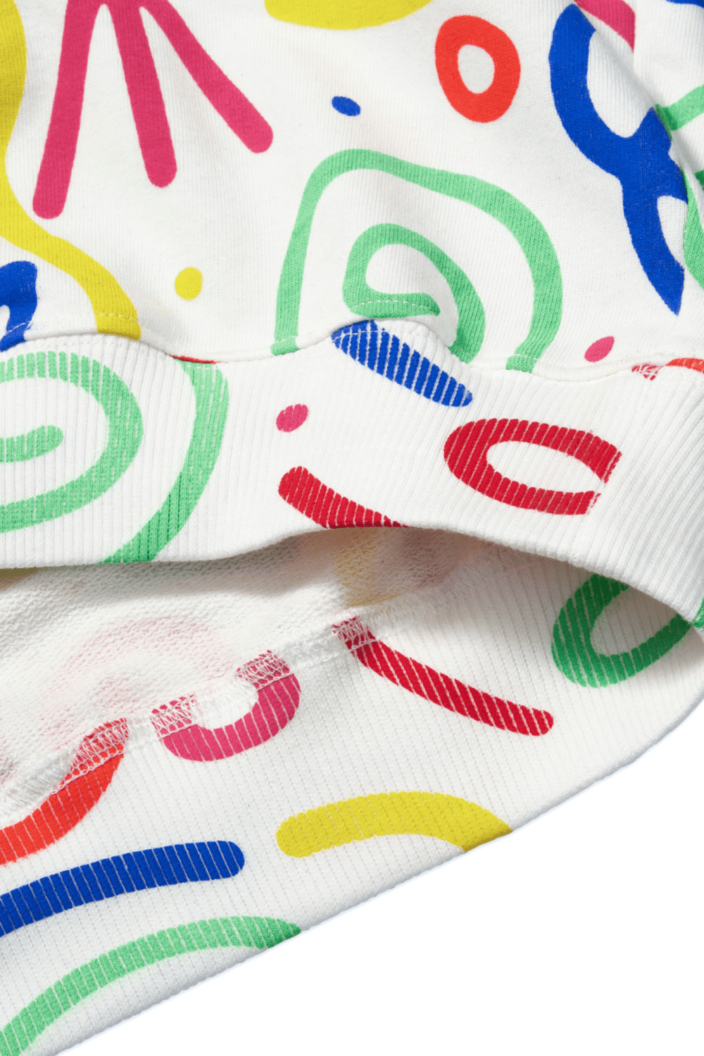 Miniliq-Renkli Desenli Baskılı Bisiklet Yaka Eşofman Üstü-Sweatshirts & Hoodies-2-Milagron.com