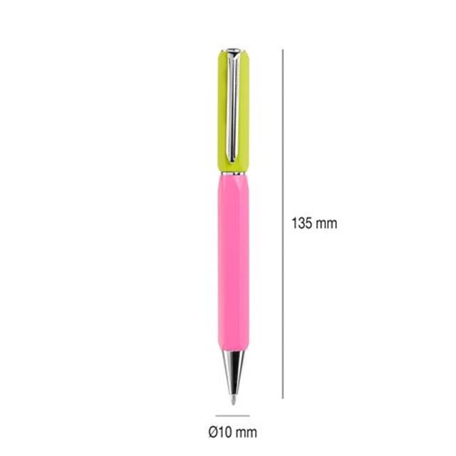 Miquelrius-Metal Bright Pink&Yellow Özel Kutusunda 0.7 Mm Tükenmez Kalem-Kalem-3-Milagron.com
