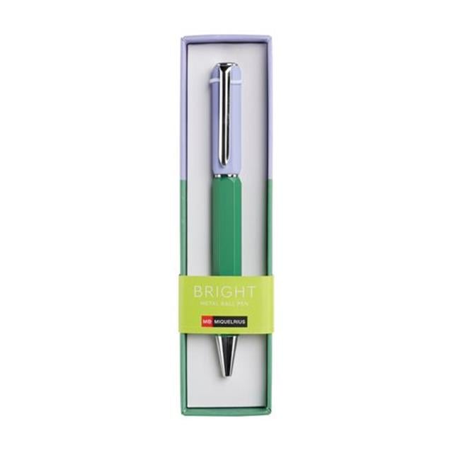 Miquelrius-Metal Verde Malva Green özel Kutusunda 0.7 Mm Tükenmez Kalem-Kalem-1-Milagron.com