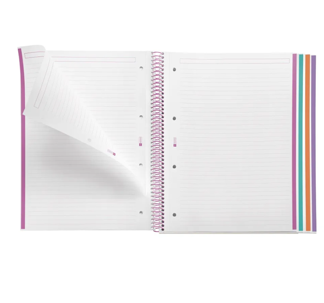 Miquelrius-Miquelrius A4 70gsm 100 Yaprak Telli çizgili Happy Fruits Defter-Defter-2-Milagron.com