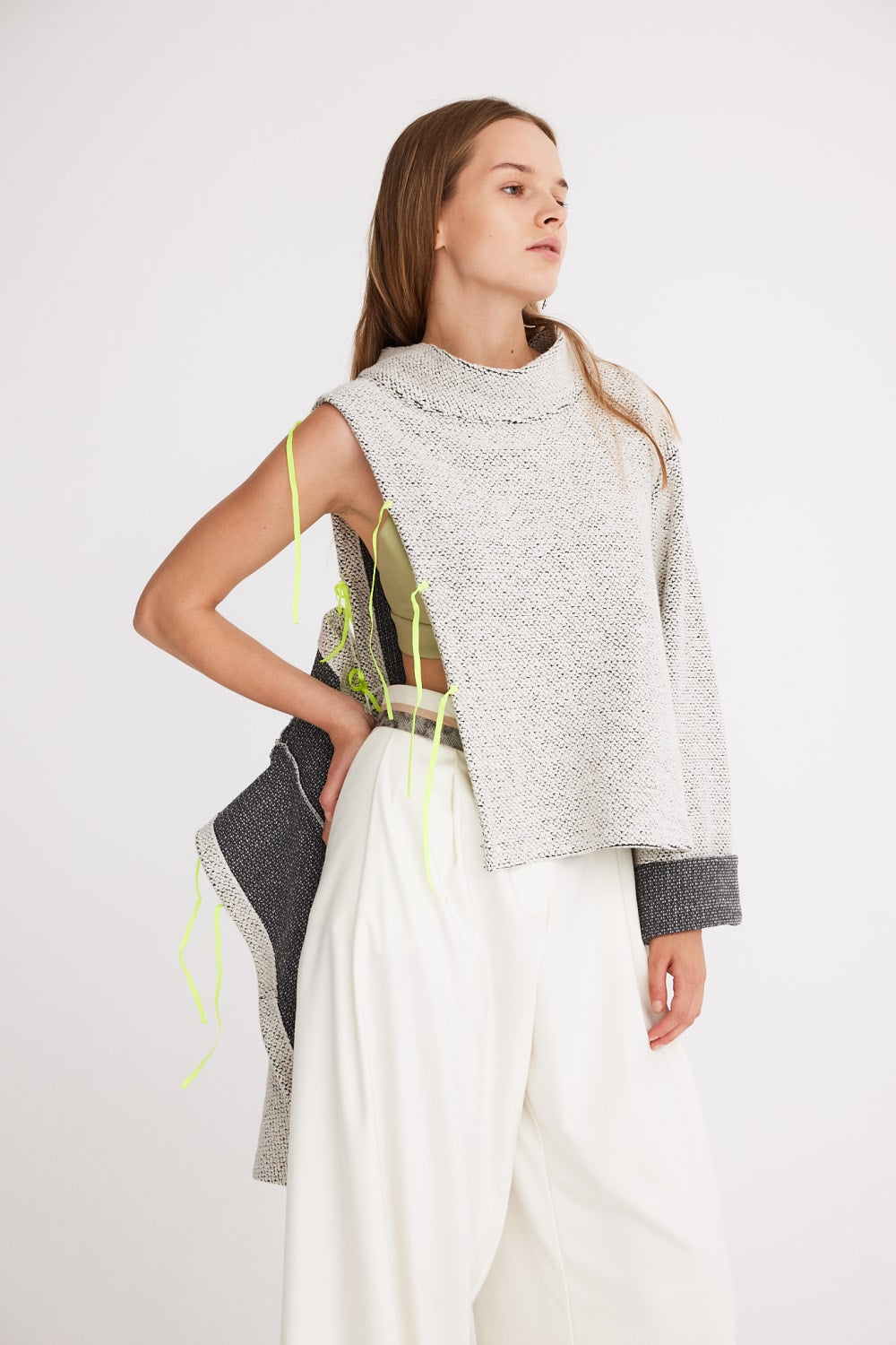 Mirimalist-Cozy Neon Knit Top-Kazak & Triko-2-Milagron.com