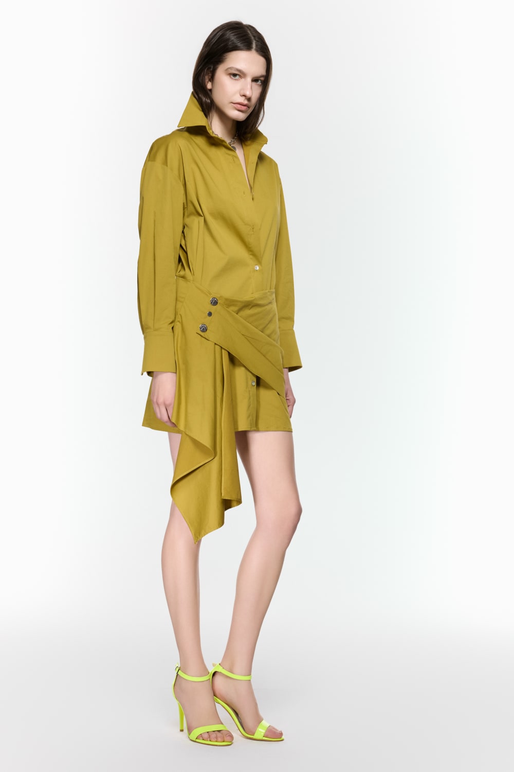 Mirimalist-Eddy Hardal Gömlek Elbise-Elbise-4-Milagron.com