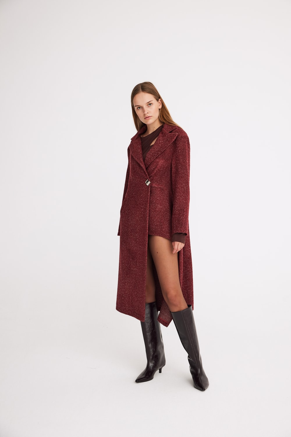 Mirimalist-Flow Bordo Uzun Kaban-Kaban-6-Milagron.com