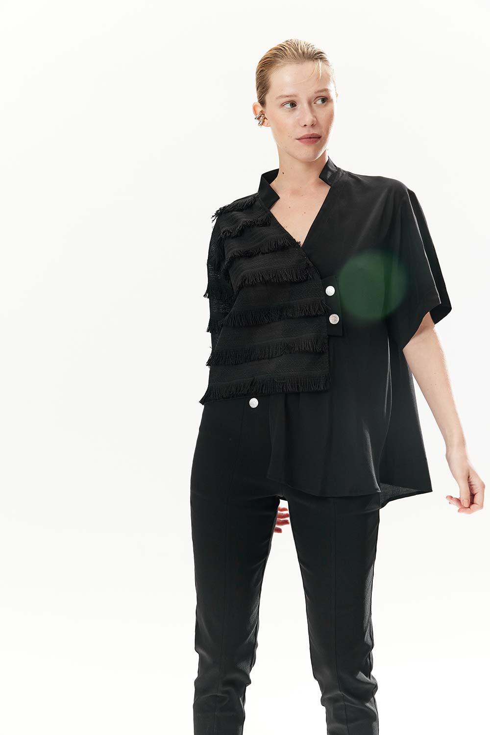 Mirimalist-Fringey Loose Shirt-Gömlek-2-Milagron.com