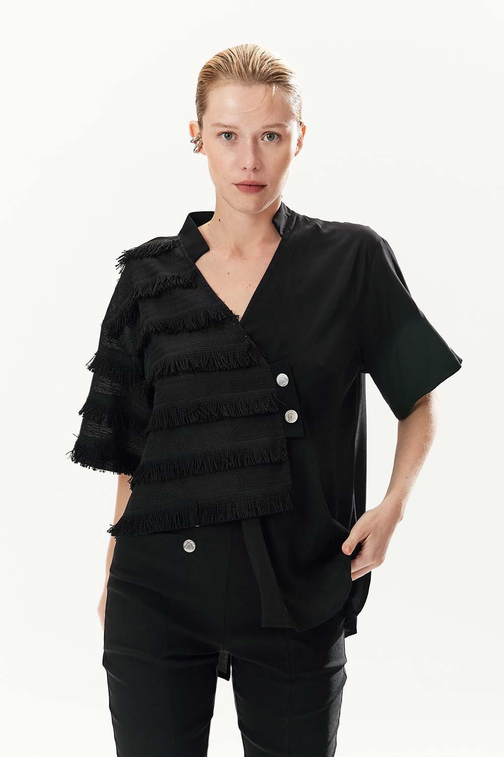 Mirimalist-Fringey Loose Shirt-Gömlek-3-Milagron.com