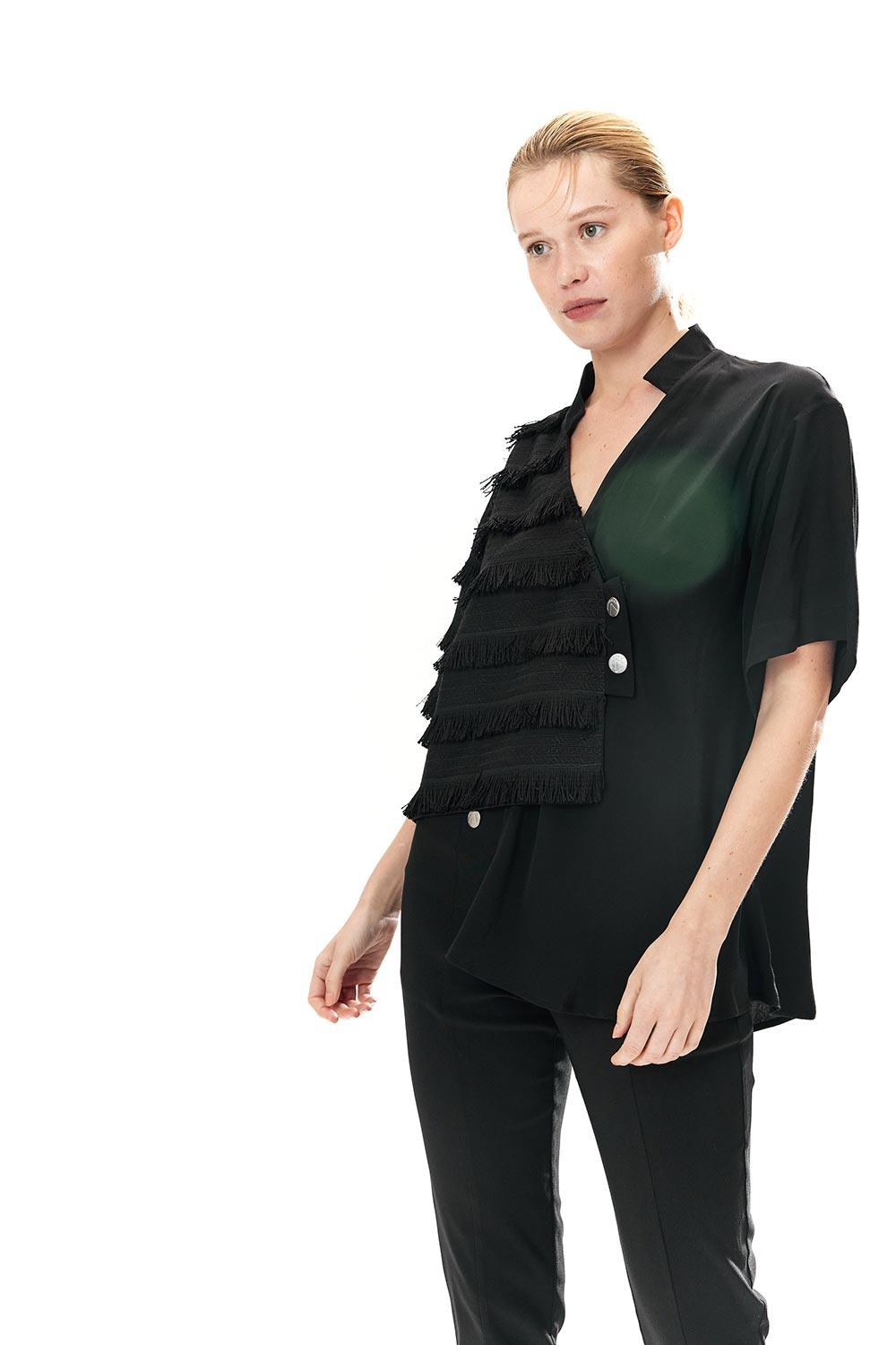 Mirimalist-Fringey Loose Shirt-Gömlek-4-Milagron.com