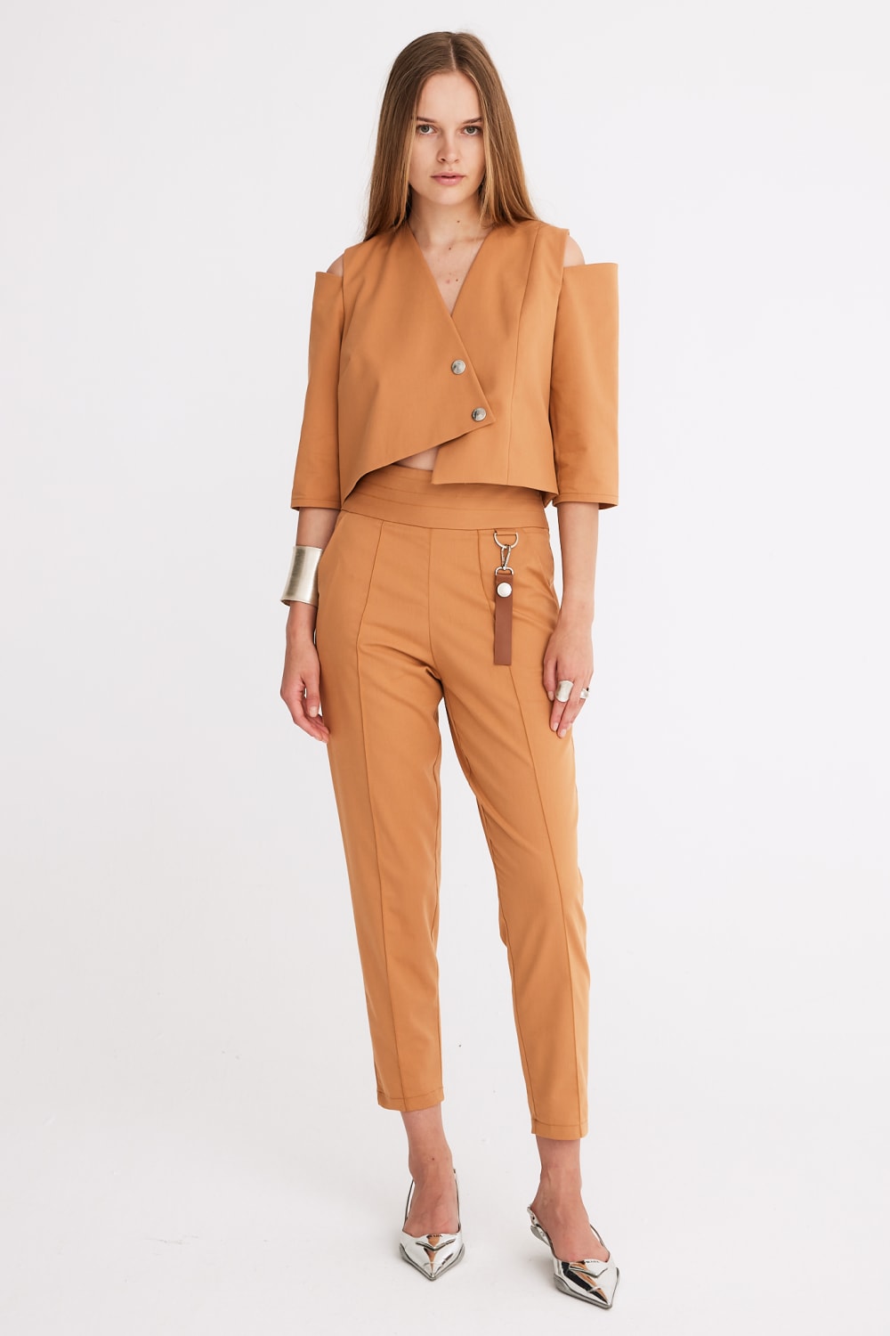 Mirimalist-Moody Kahve Pantolon-Kumaş Pantolon-1-Milagron.com