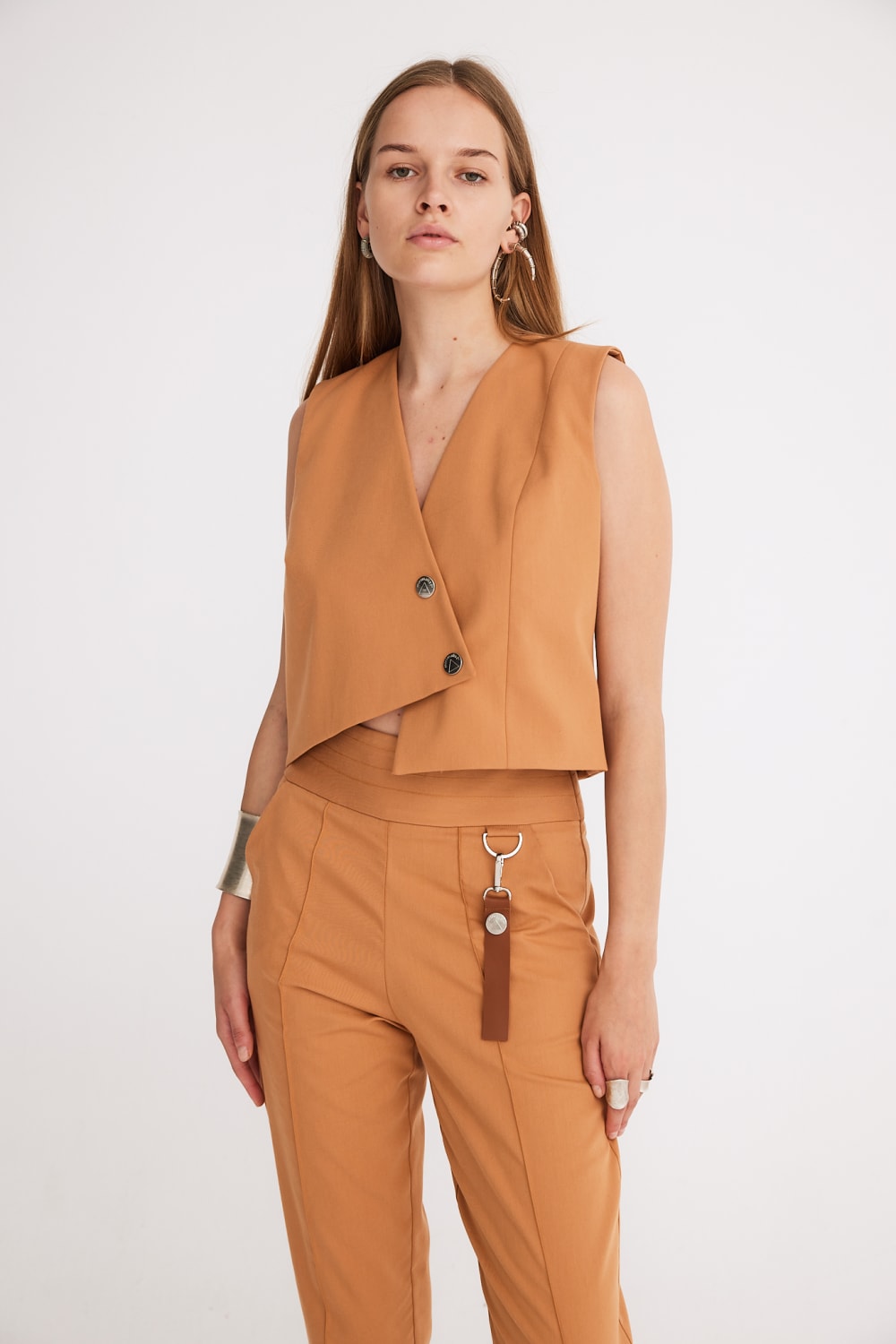 Mirimalist-Moody Kahve Pantolon-Kumaş Pantolon-2-Milagron.com