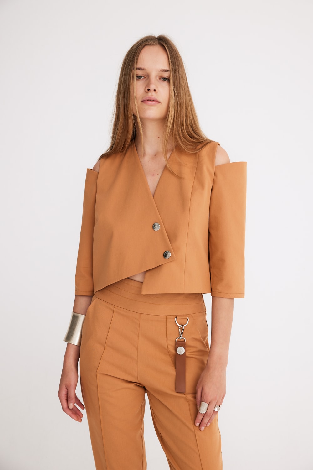 Mirimalist-Moody Kahve Pantolon-Kumaş Pantolon-4-Milagron.com