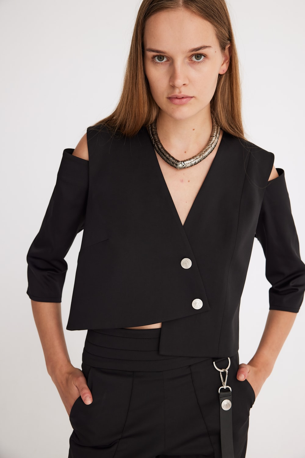 Mirimalist-Moody Siyah Ceket / Yelek-Yelek-1-Milagron.com