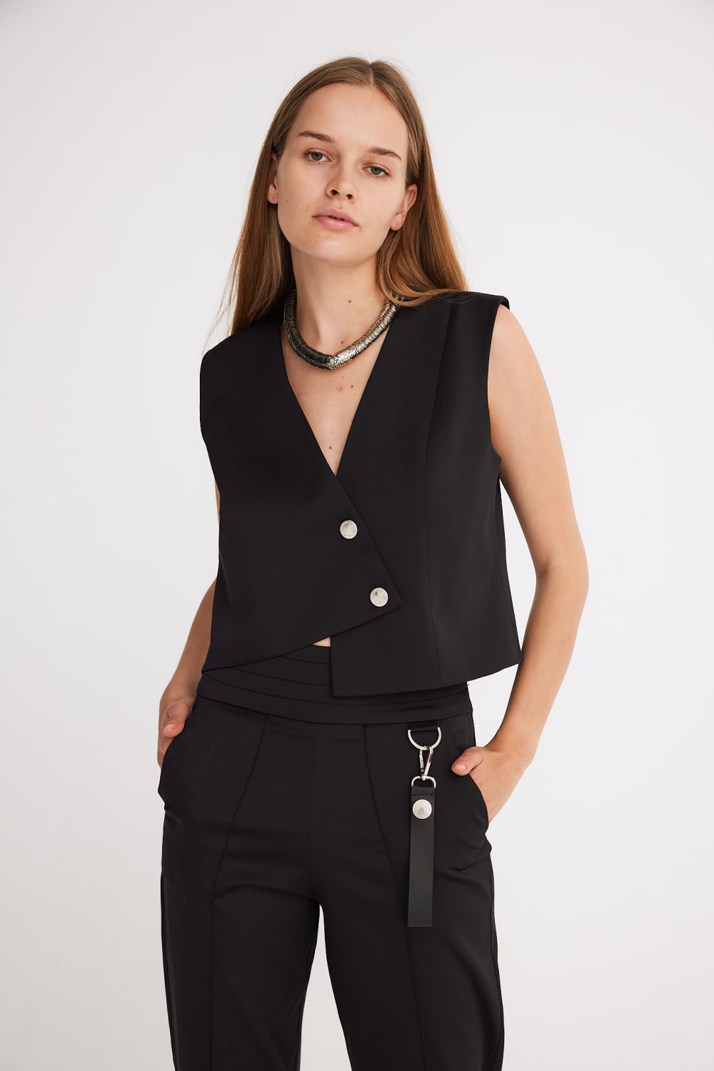 Mirimalist-Moody Siyah Ceket / Yelek-Yelek-3-Milagron.com