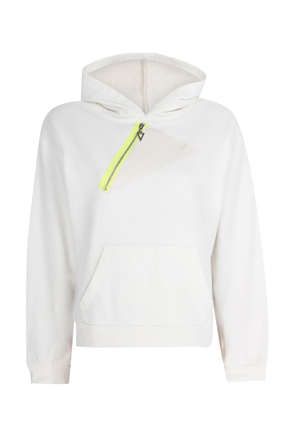Mirimalist-Piton White Sweatshirt-Sweatshirts & Hoodies-1-Milagron.com