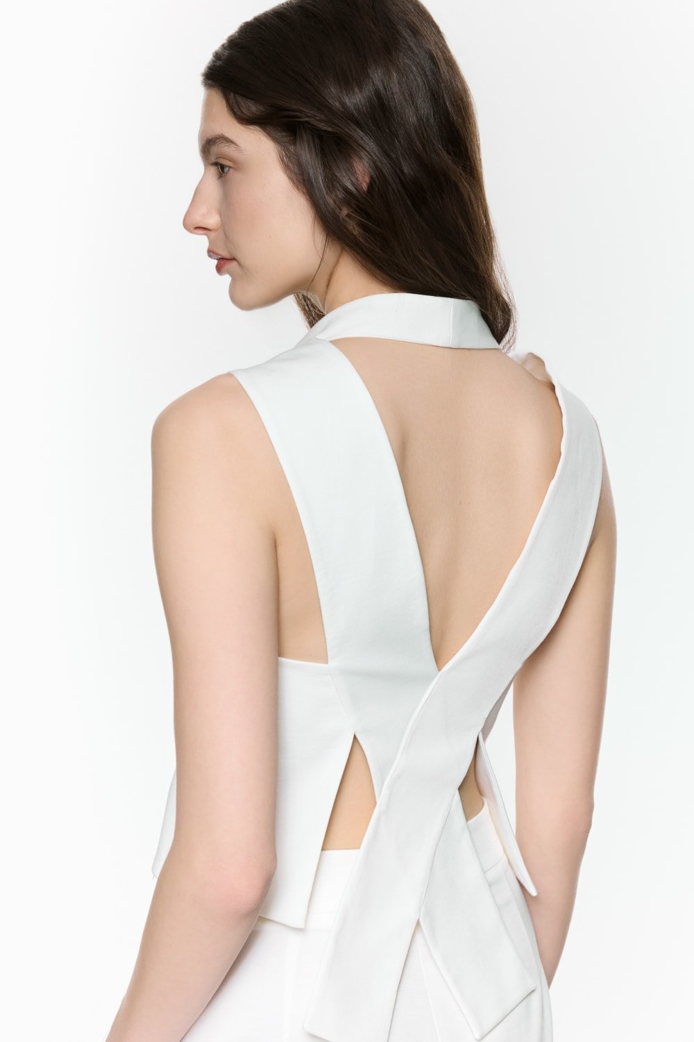 Mirimalist-Revolve Yelek Beyaz-Yelek-3-Milagron.com