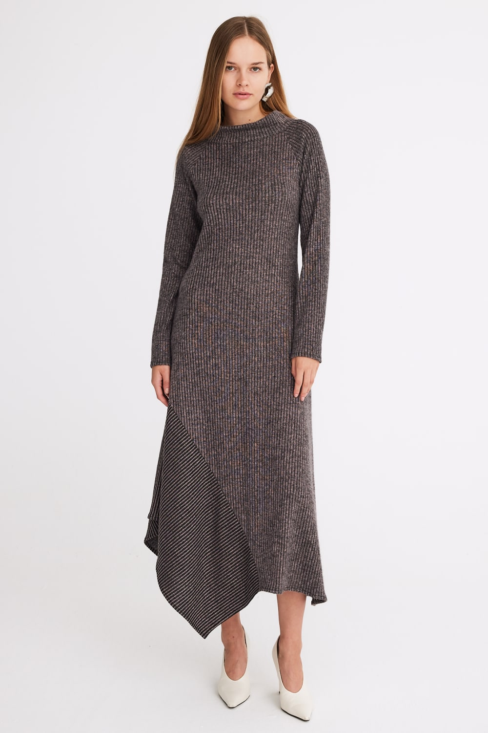 Mirimalist-Sunset Sırt Açık Örme Elbise-Elbise-1-Milagron.com