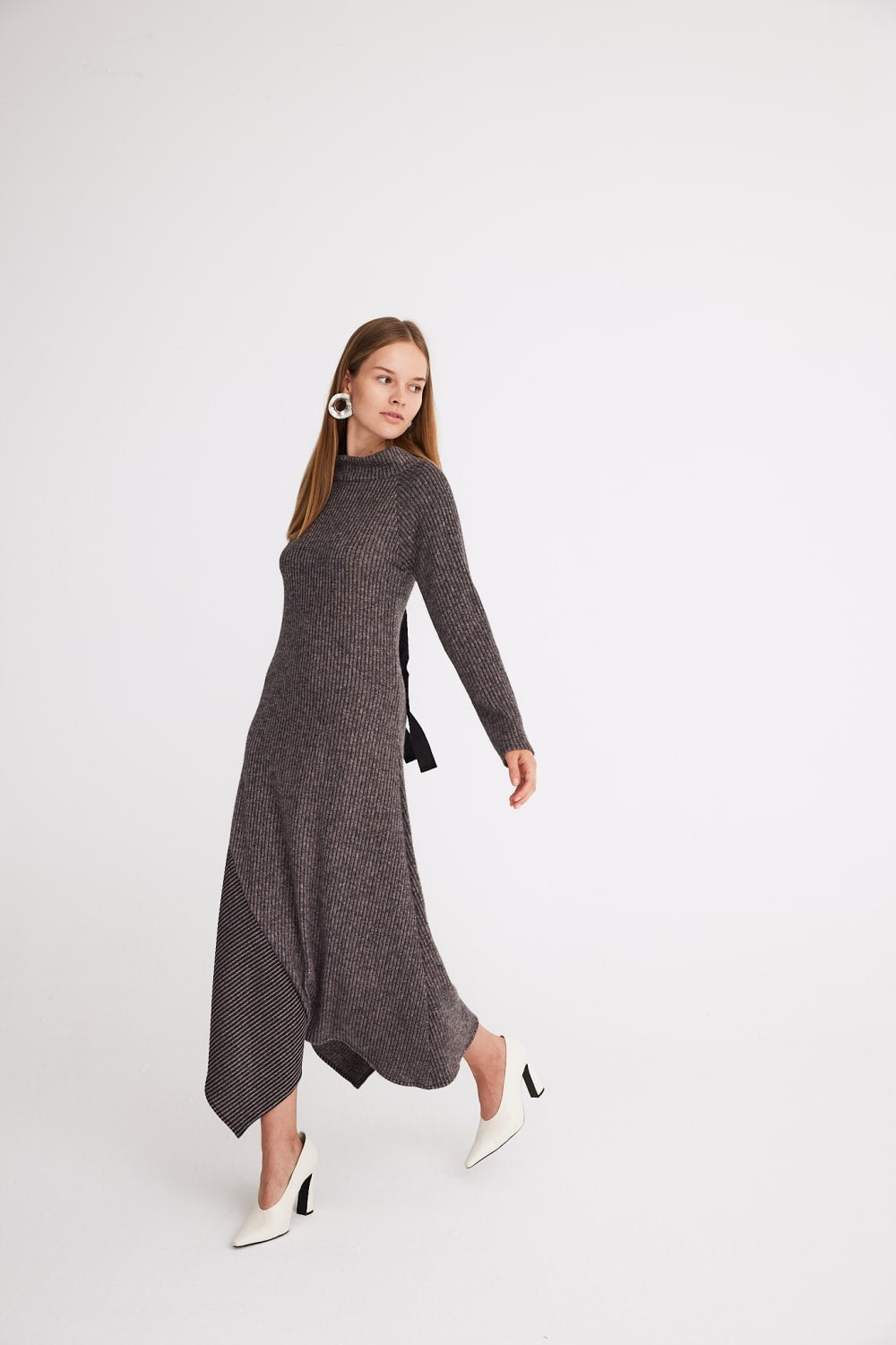 Mirimalist-Sunset Sırt Açık Örme Elbise-Elbise-5-Milagron.com