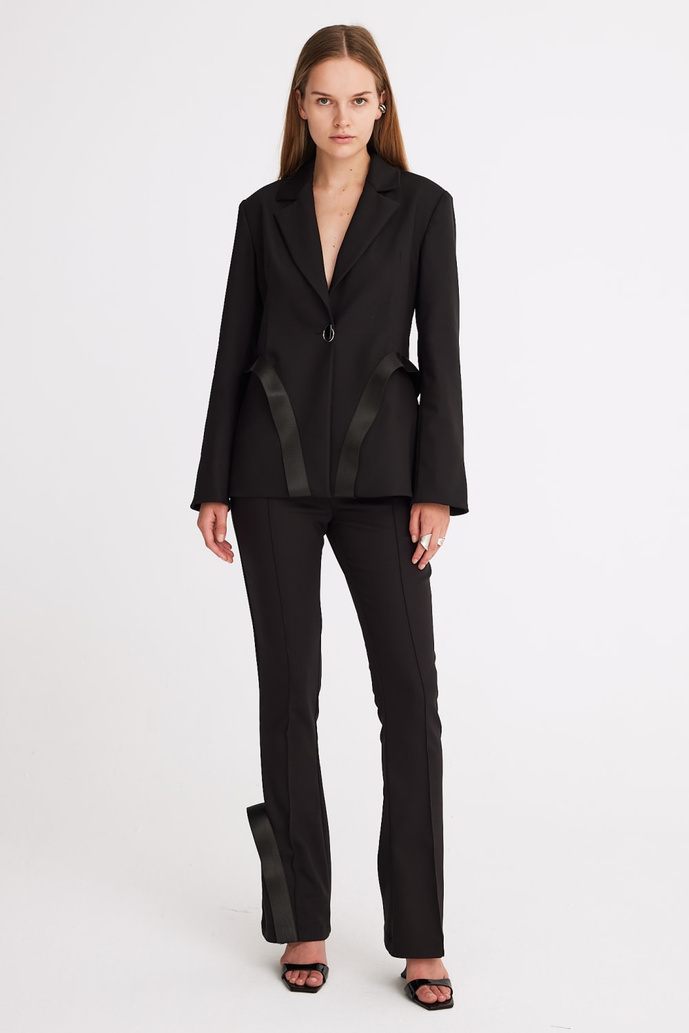 Mirimalist-Tux Flare Pantolon-Kumaş Pantolon-2-Milagron.com