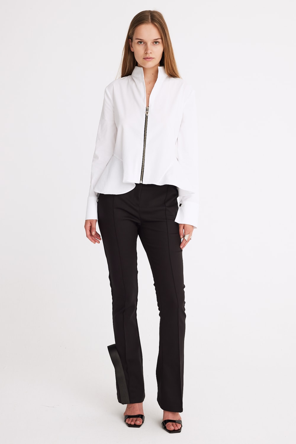 Mirimalist-Tux Flare Pantolon-Kumaş Pantolon-6-Milagron.com