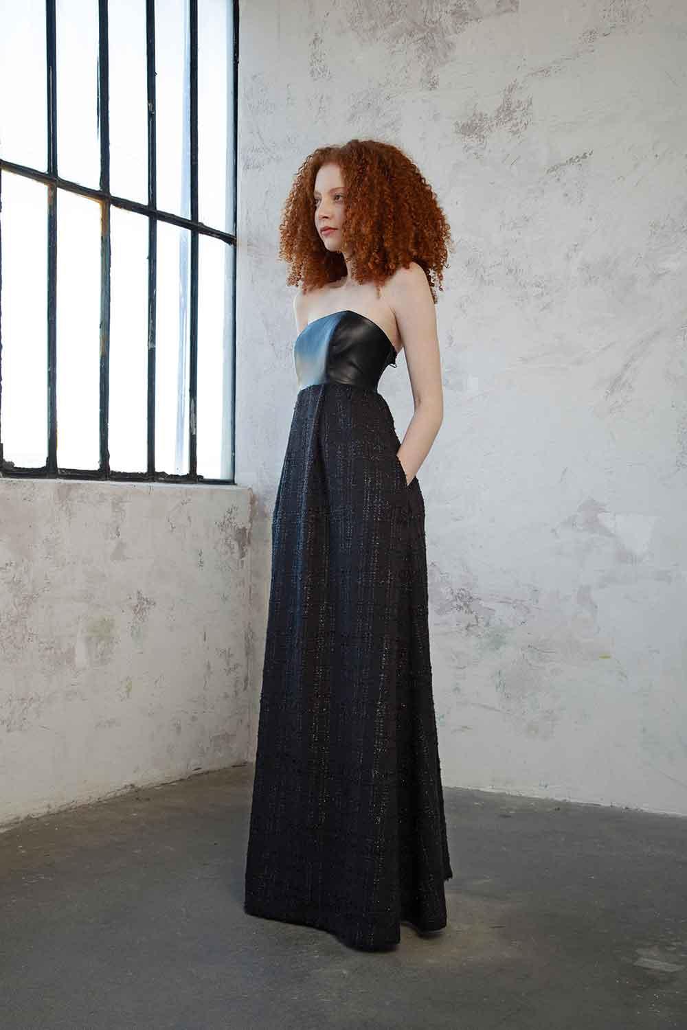 Mirimalist-Vega Strapless Maxi Dress-Elbise-5-Milagron.com