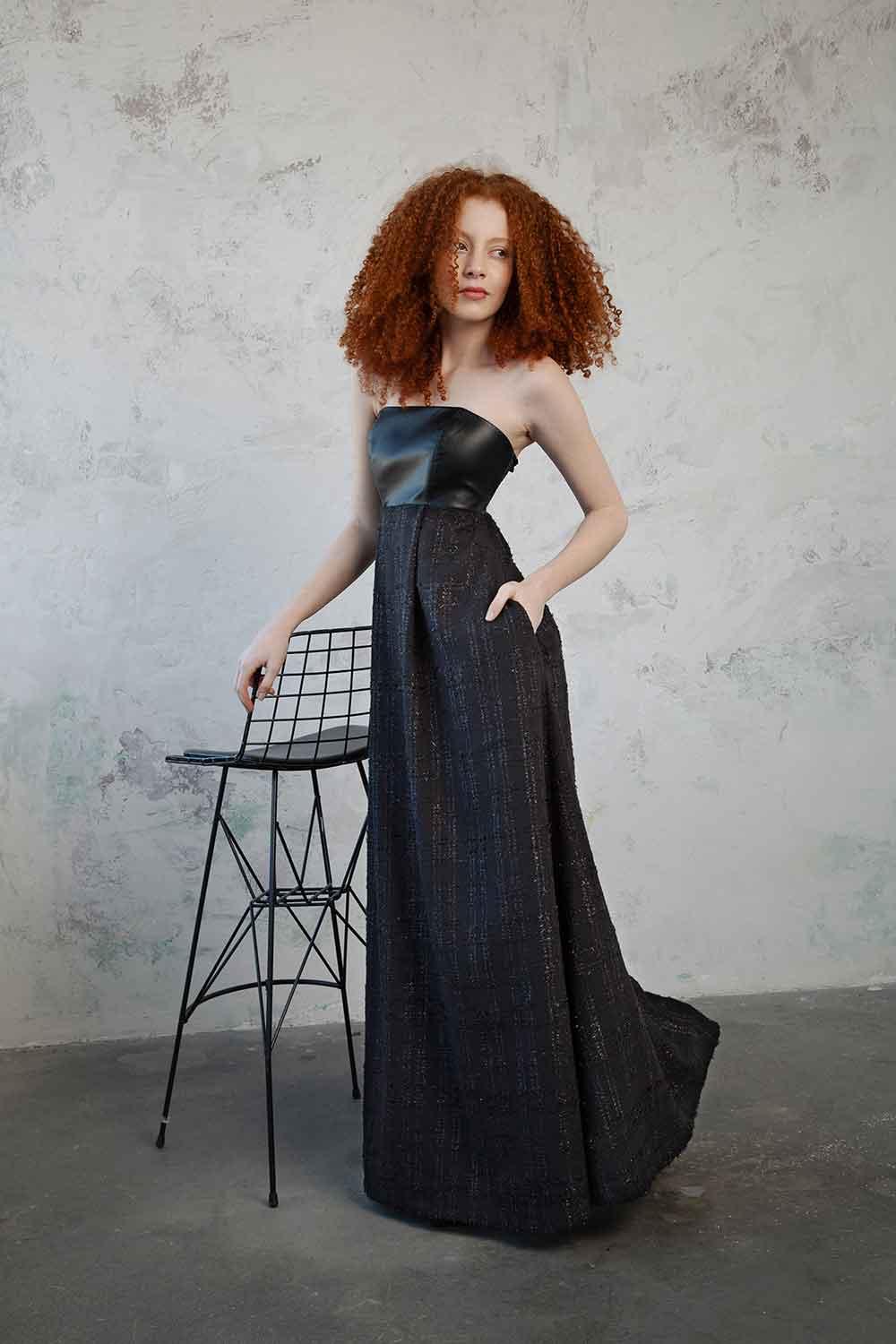 Mirimalist-Vega Strapless Maxi Dress-Elbise-6-Milagron.com