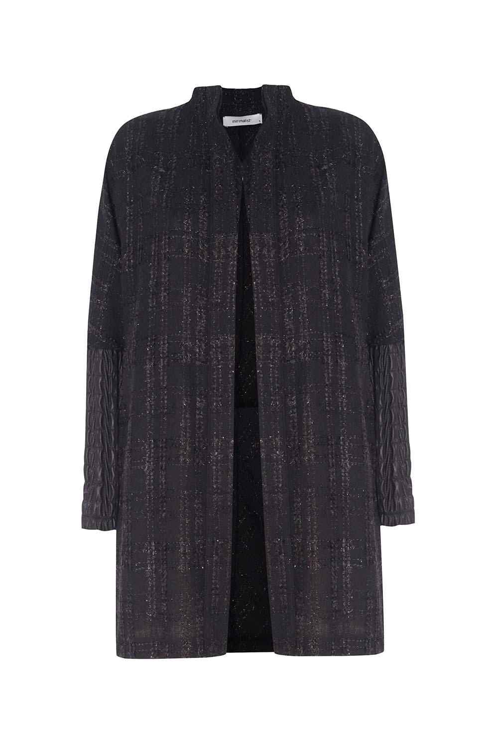 Mirimalist-Vega Tweed Oversize Jacket/Dress-Ceket-1-Milagron.com